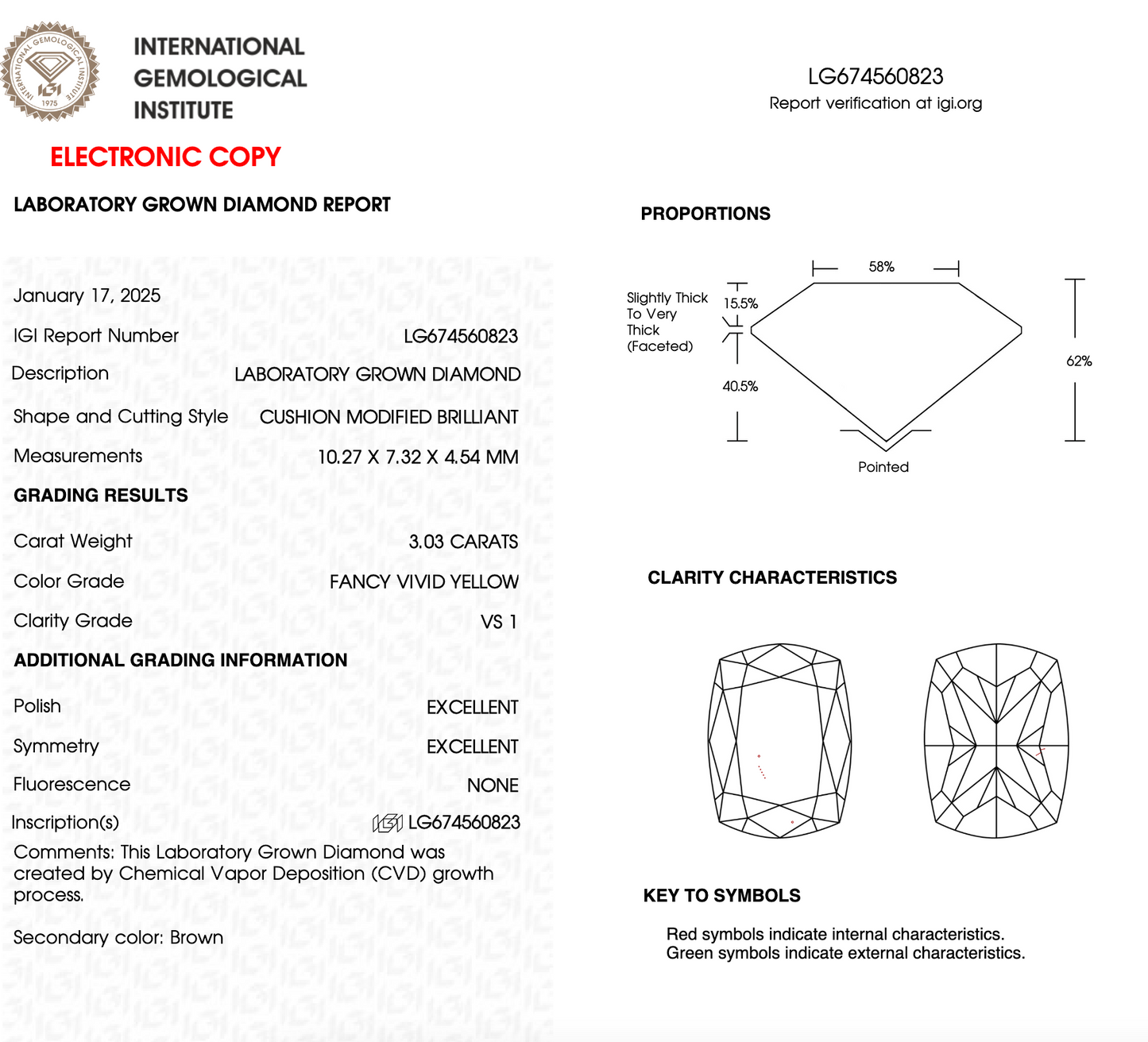 3.03 Carat Cushion Fancy Yellow Lab Diamond – IGI Certified VS1 Gemstone, Eco-Friendly Choice for Engagement or Custom Jewelry