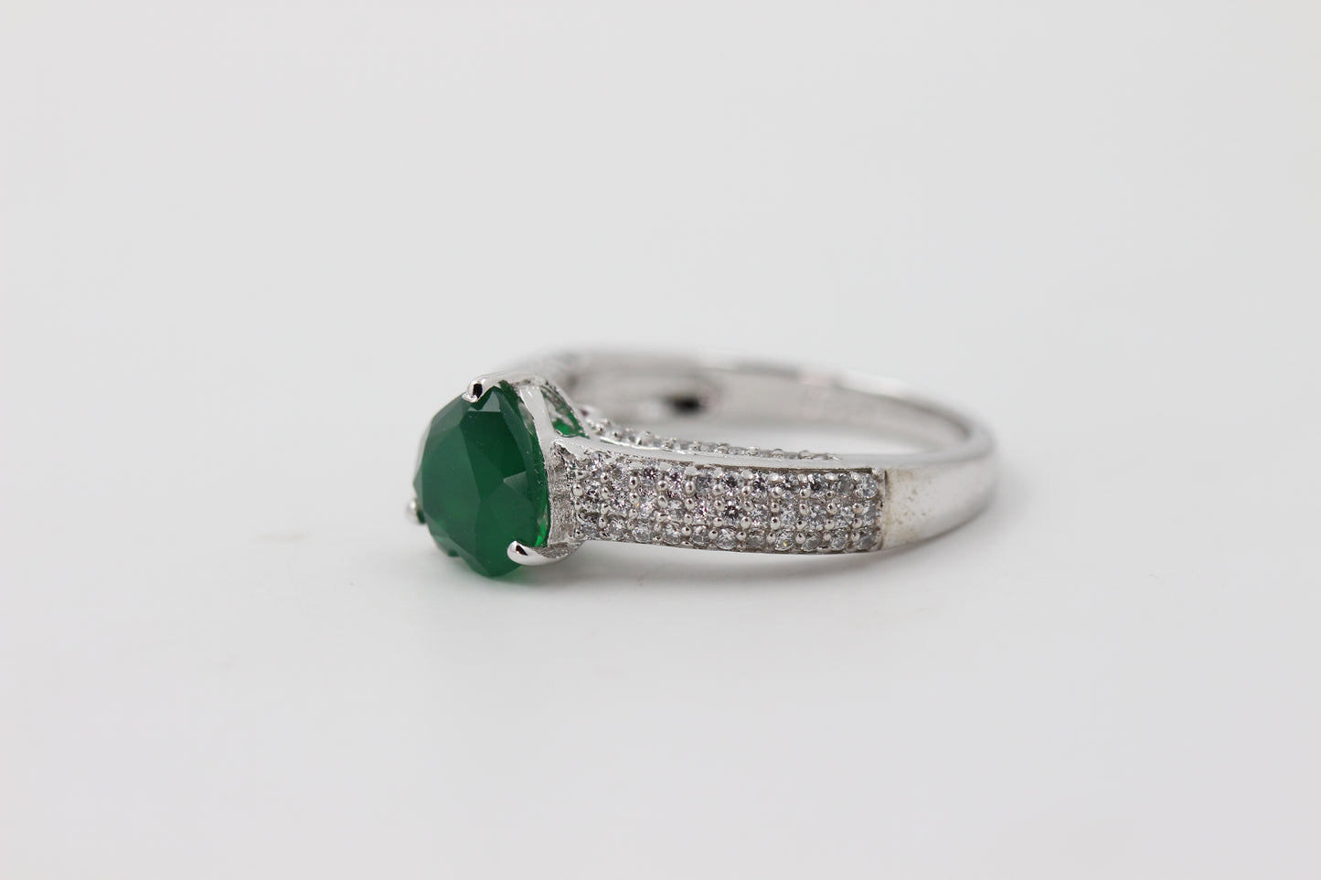 Heart-Shape Emerald Ring / 14k Solitaire Emerald Ring / Promise Ring / 14k Gold Stackable Emerald Ring Fine Jewelry - JayKrishna Diamond