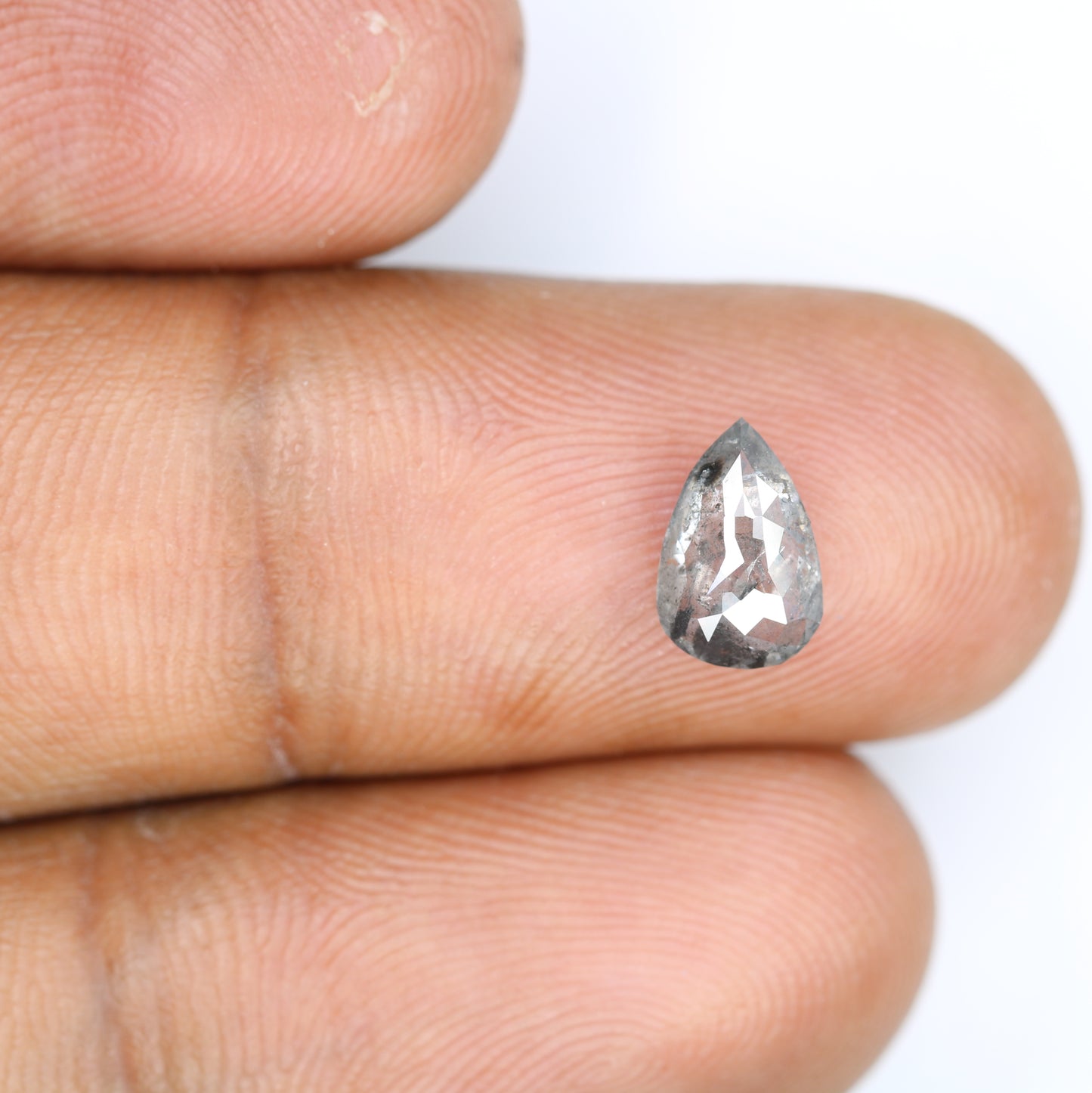 1.2 CT Pear Shape Salt And Pepper Diamond For Wedding Jewelry | Gift For Sister | Gift For Girl Friend - JayKrishna Diamond