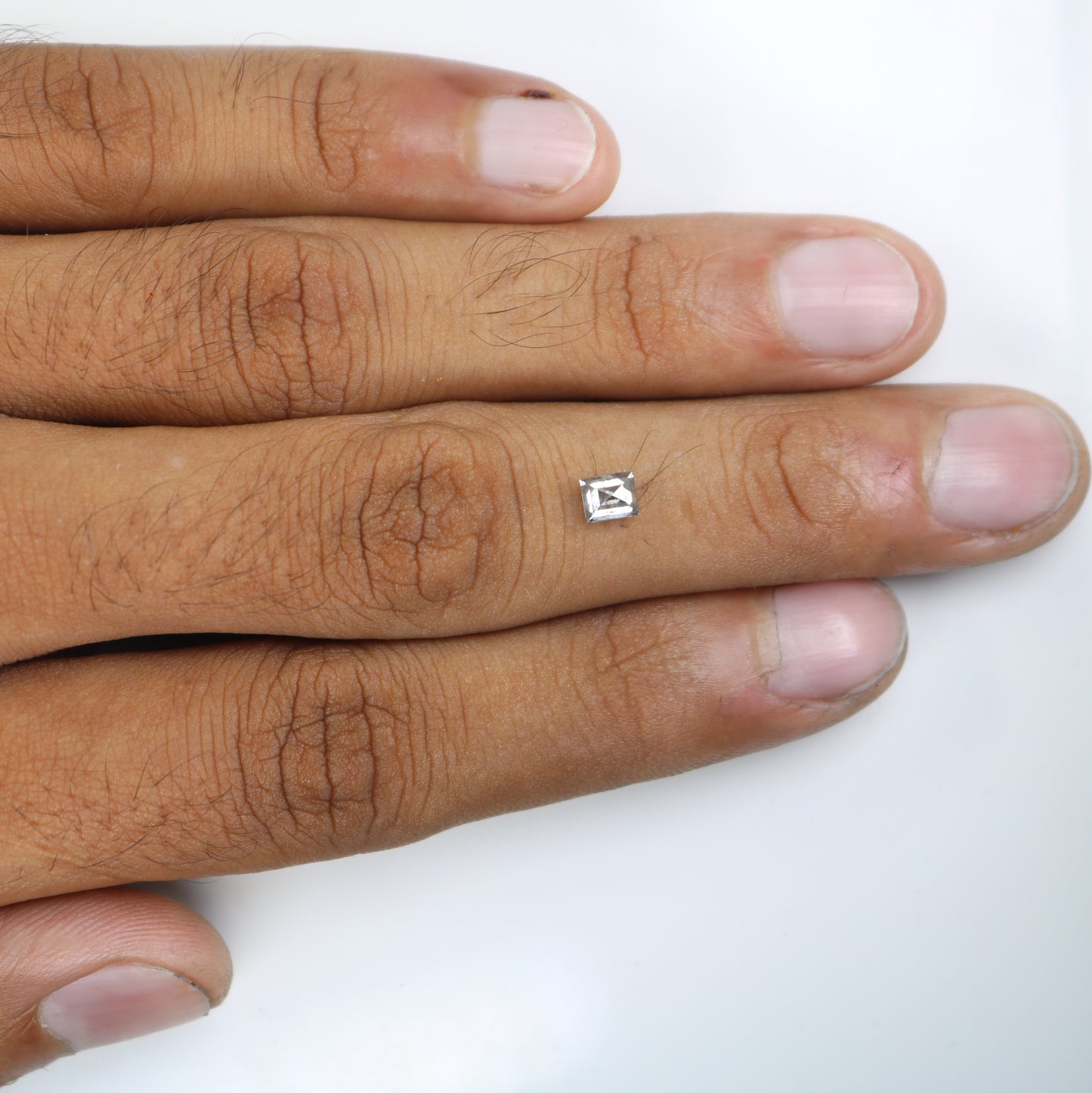 0.61 CT Classy Square Shape Salt and Pepper Diamond for Elegant Wedding Jewelry: Stunning Engagement Ring Option - JayKrishna Diamond