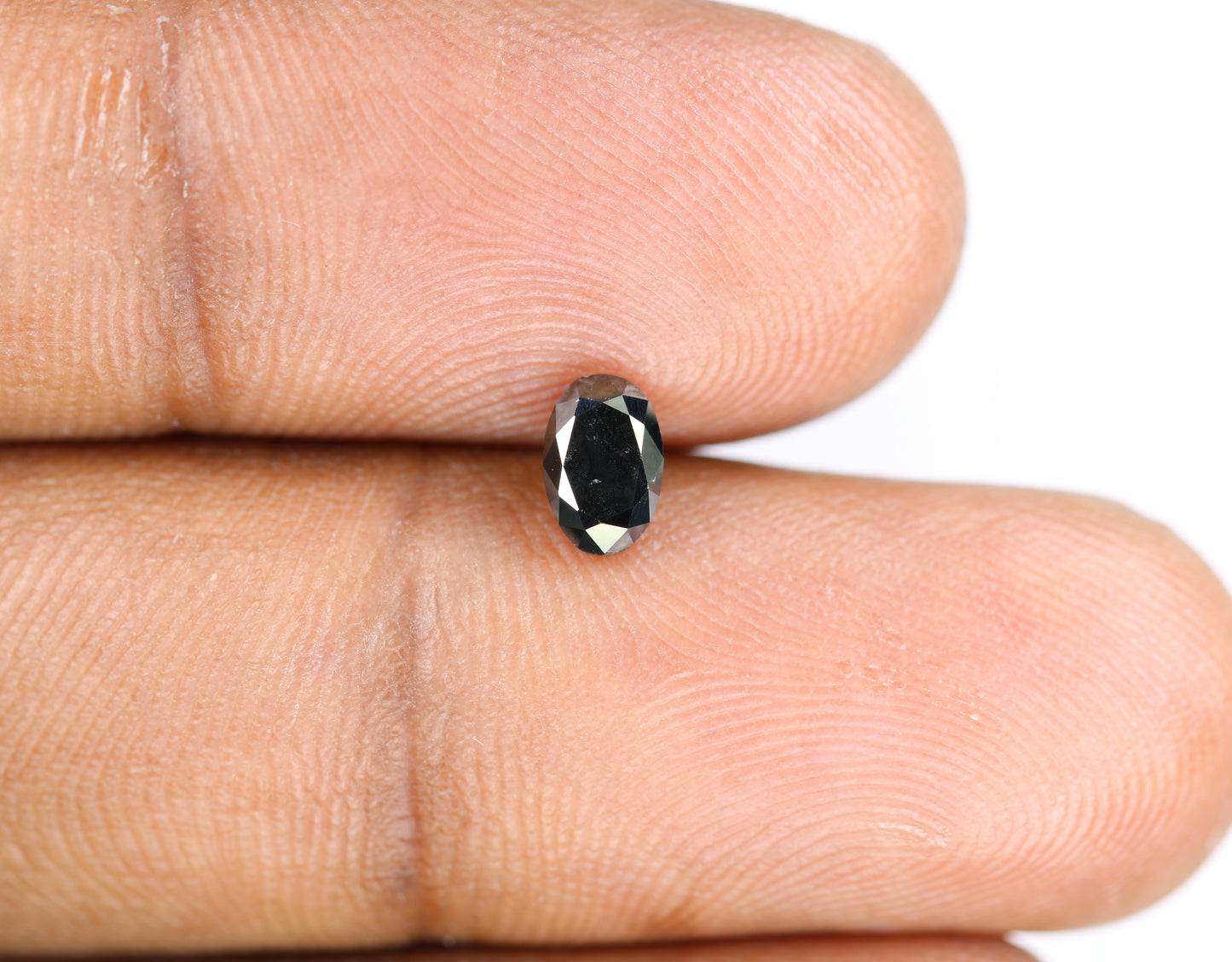 0.64 CT Oval Shape Black Loose Diamond for Engagement or Wedding Ring - Unique Natural Gemstone for Custom Jewelry Designs - JayKrishna Diamond