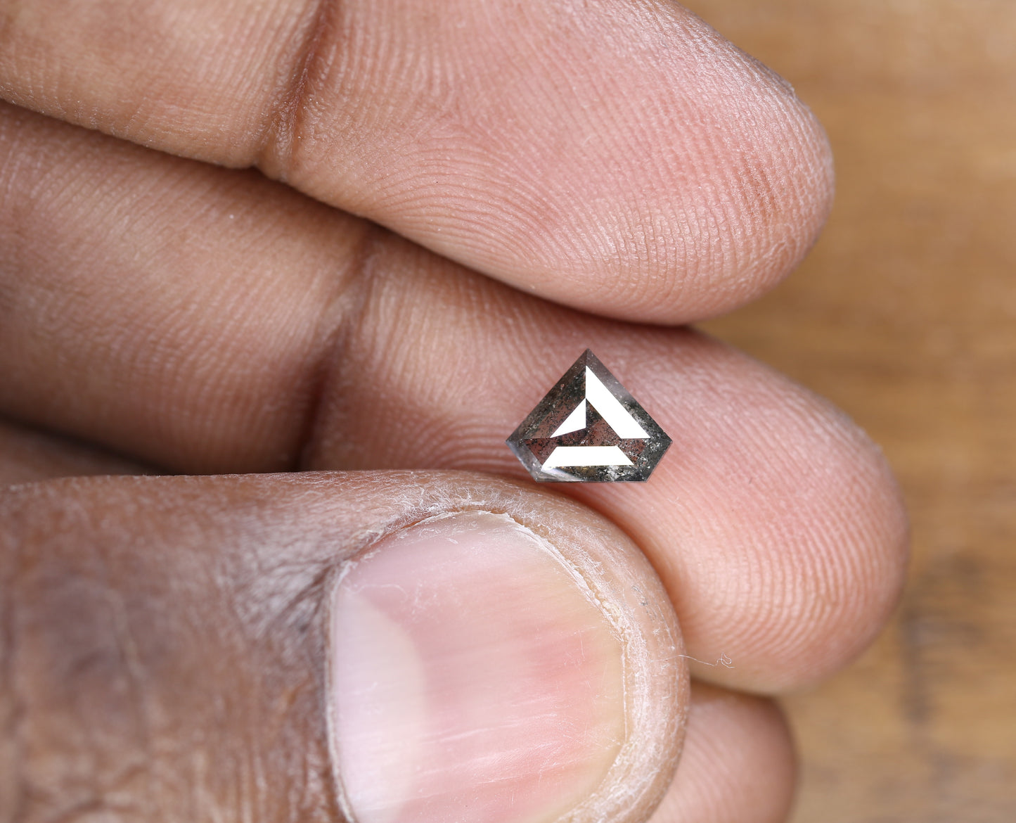 0.88 CT Salt And Pepper Rustic Diamond For Proposal Ring | Engagement Ring | Gift For Girl Friend - JayKrishna Diamond