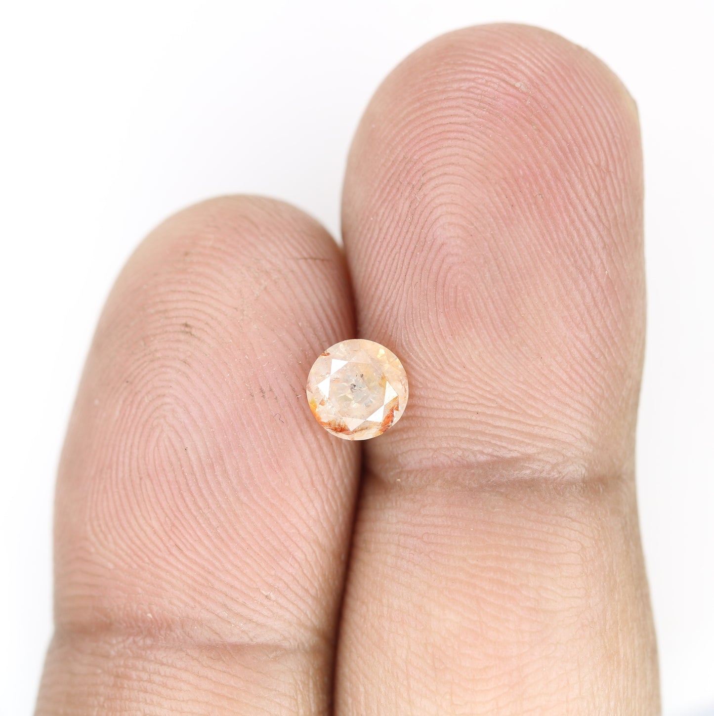 0.84 CT Natural Loose Peach Color Round Brilliant Shape Diamond for Engagement Ring - JayKrishna Diamond