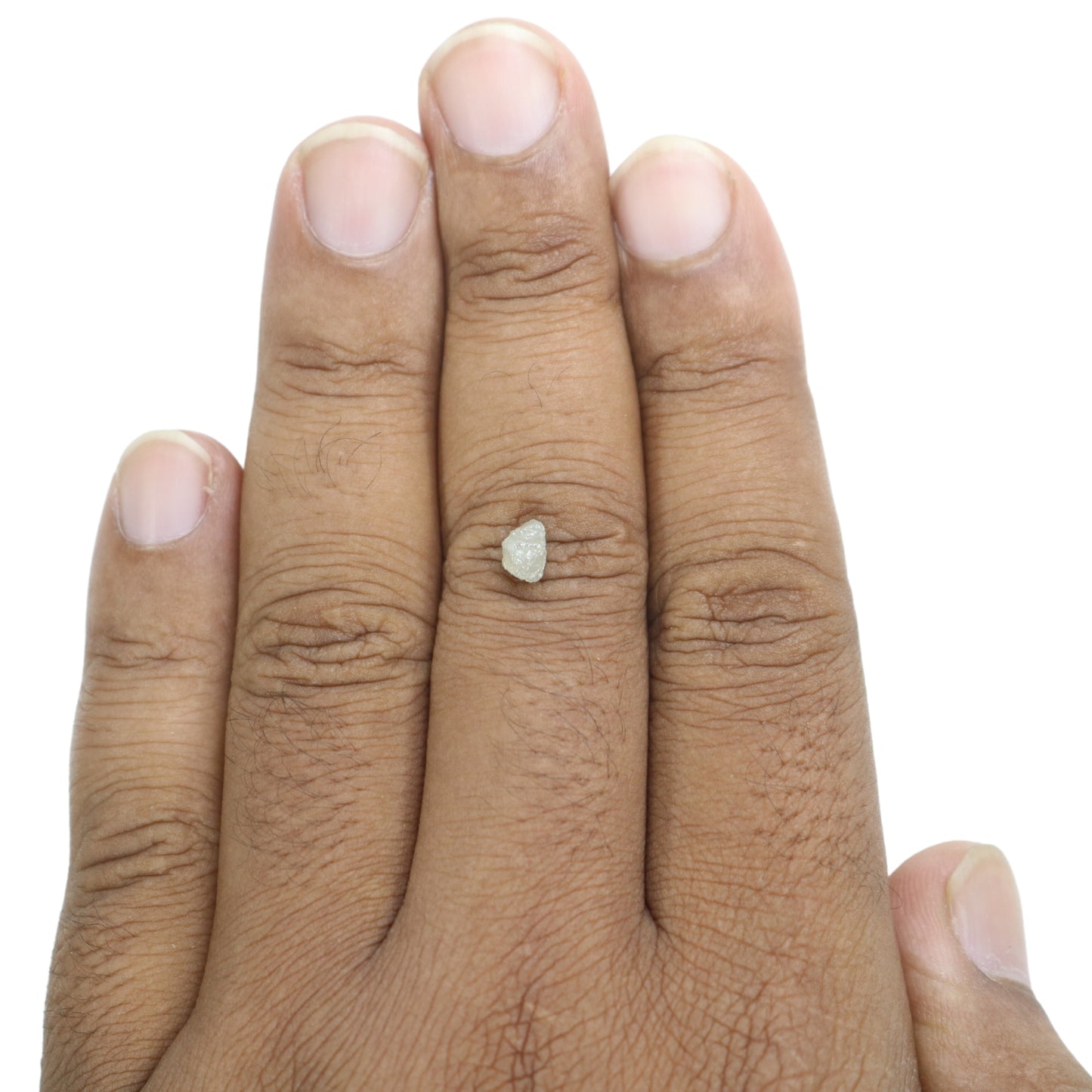 0.83 CT Snow White Rough Uncut Diamond For Engagement Ring - JayKrishna Diamond