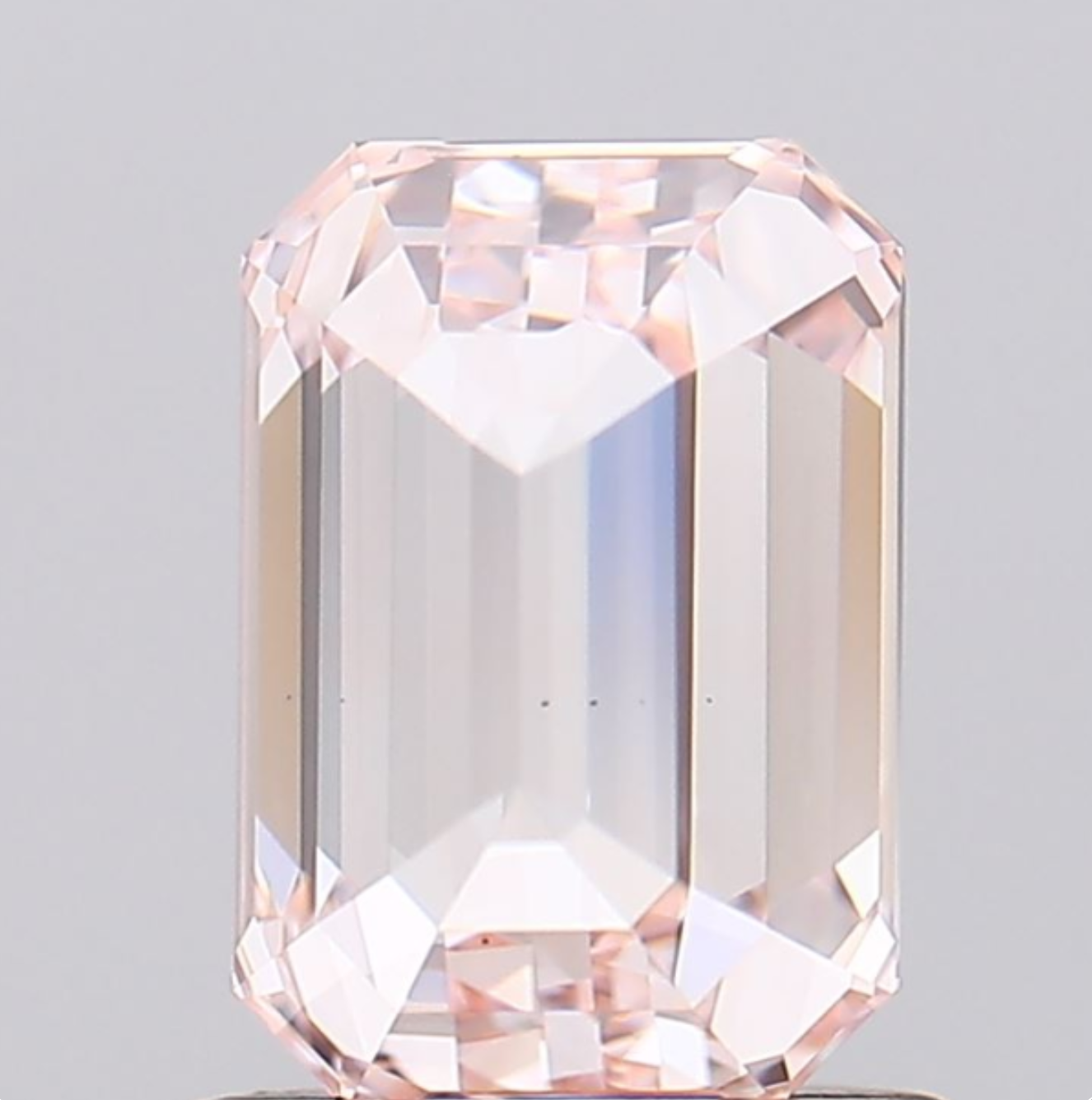 1 Carat Emerald Cut Light Pink Color Lab Grown Diamond | IGI Certified Loose Diamond for Engagement Ring & Jewelry