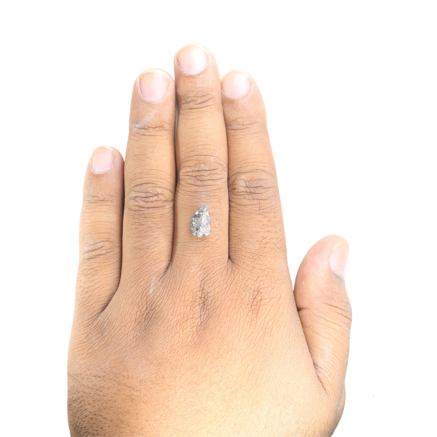 3.88 CT Loose Salt And Pepper Grey Rough Uncut Diamond For Wedding Ring - JayKrishna Diamond