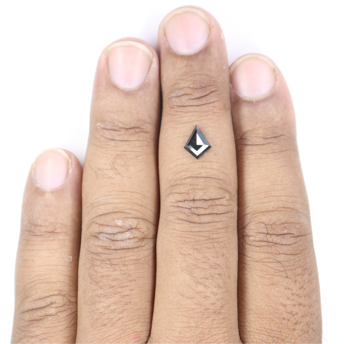 0.97 CT Kite Shape Salt And Pepper Diamond For Proposal Ring | Engagement Ring - JayKrishna Diamond