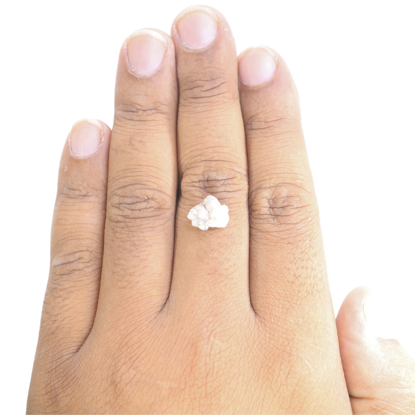 5.17 CT Rough Uncut Snow White Diamond For Statement Jewelry | Diamond Ring | Gift For Her - JayKrishna Diamond