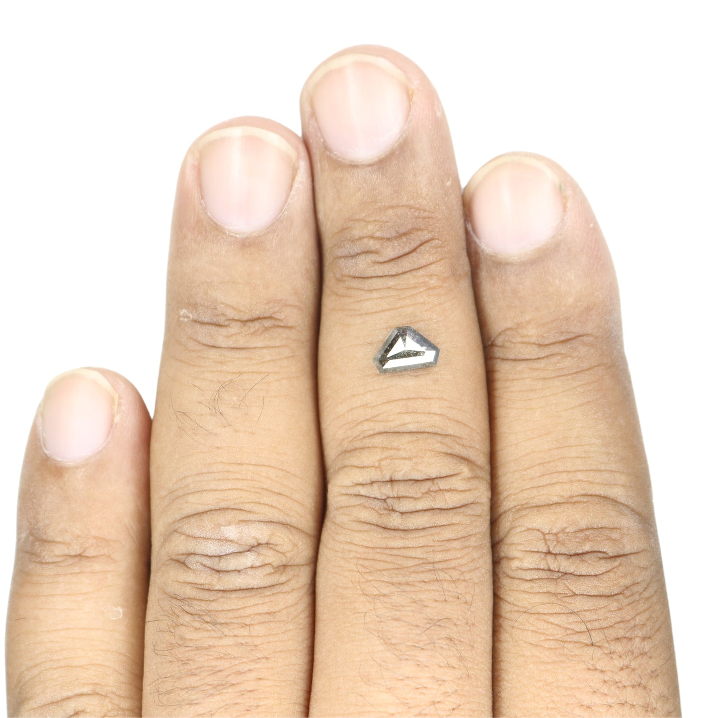 0.82 CT Geometric Shape Salt And Pepper Diamond For Statement Jewelry | Diamond Pendant - JayKrishna Diamond