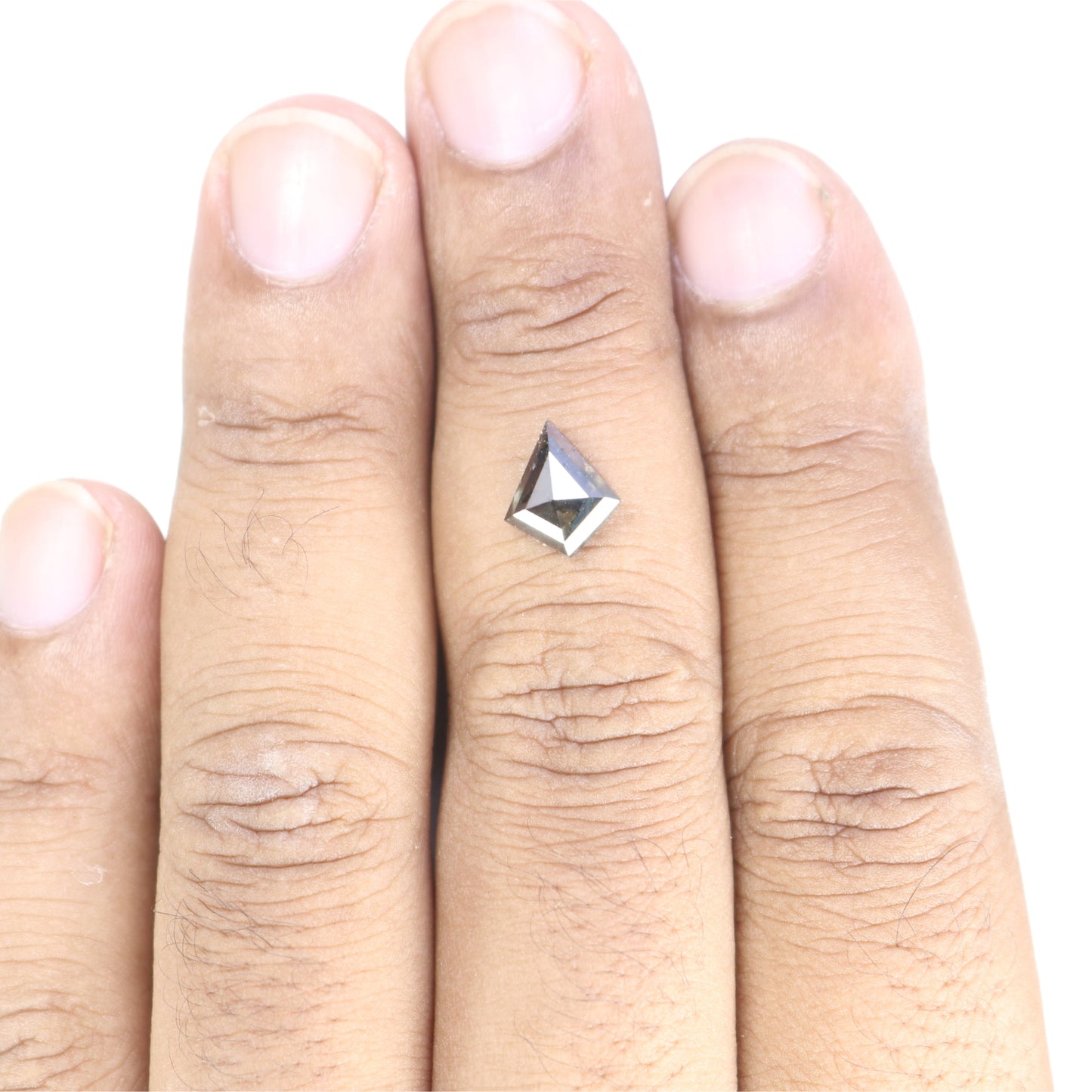 1.94 CT Fancy Kite Shape Salt And Pepper Diamond For Engagement Ring | Diamond Pendant - JayKrishna Diamond