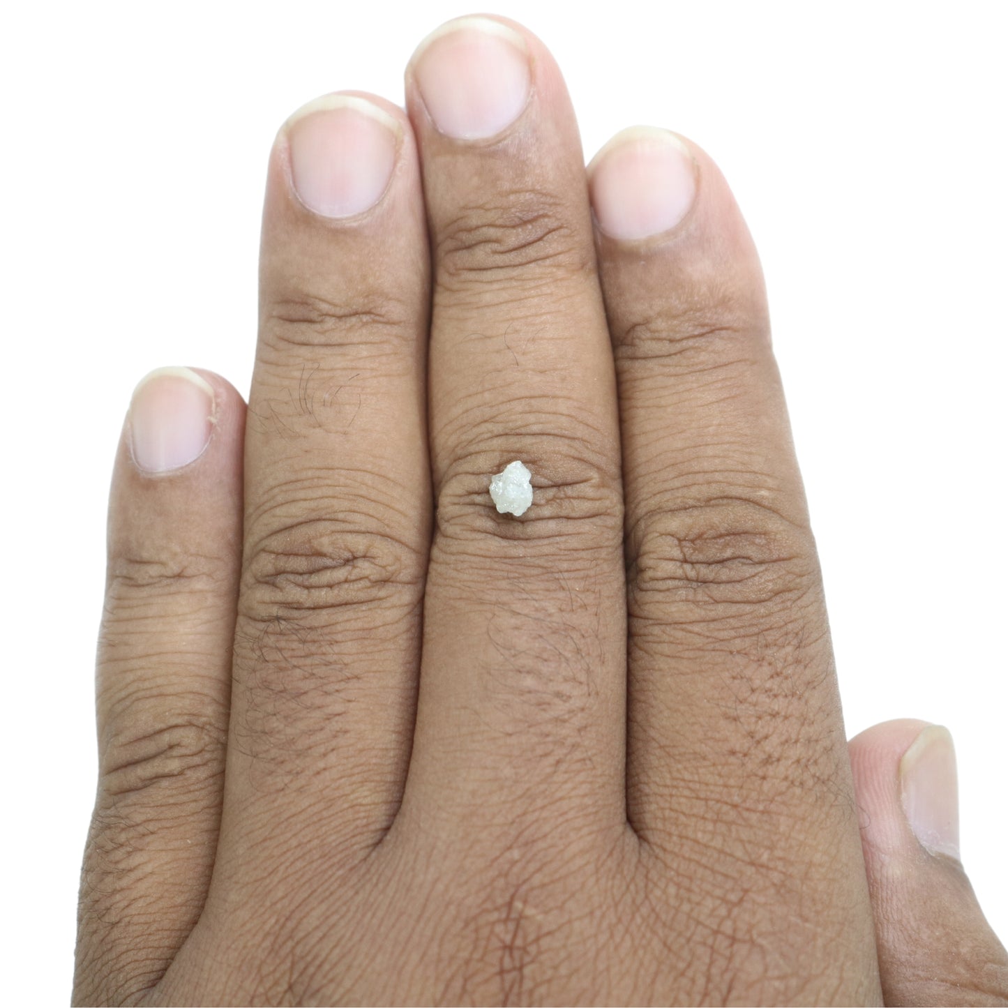 0.74 CT Snow White Rough Uncut Diamond For Statement Jewelry | Diamond Ring | Gift For Her - JayKrishna Diamond