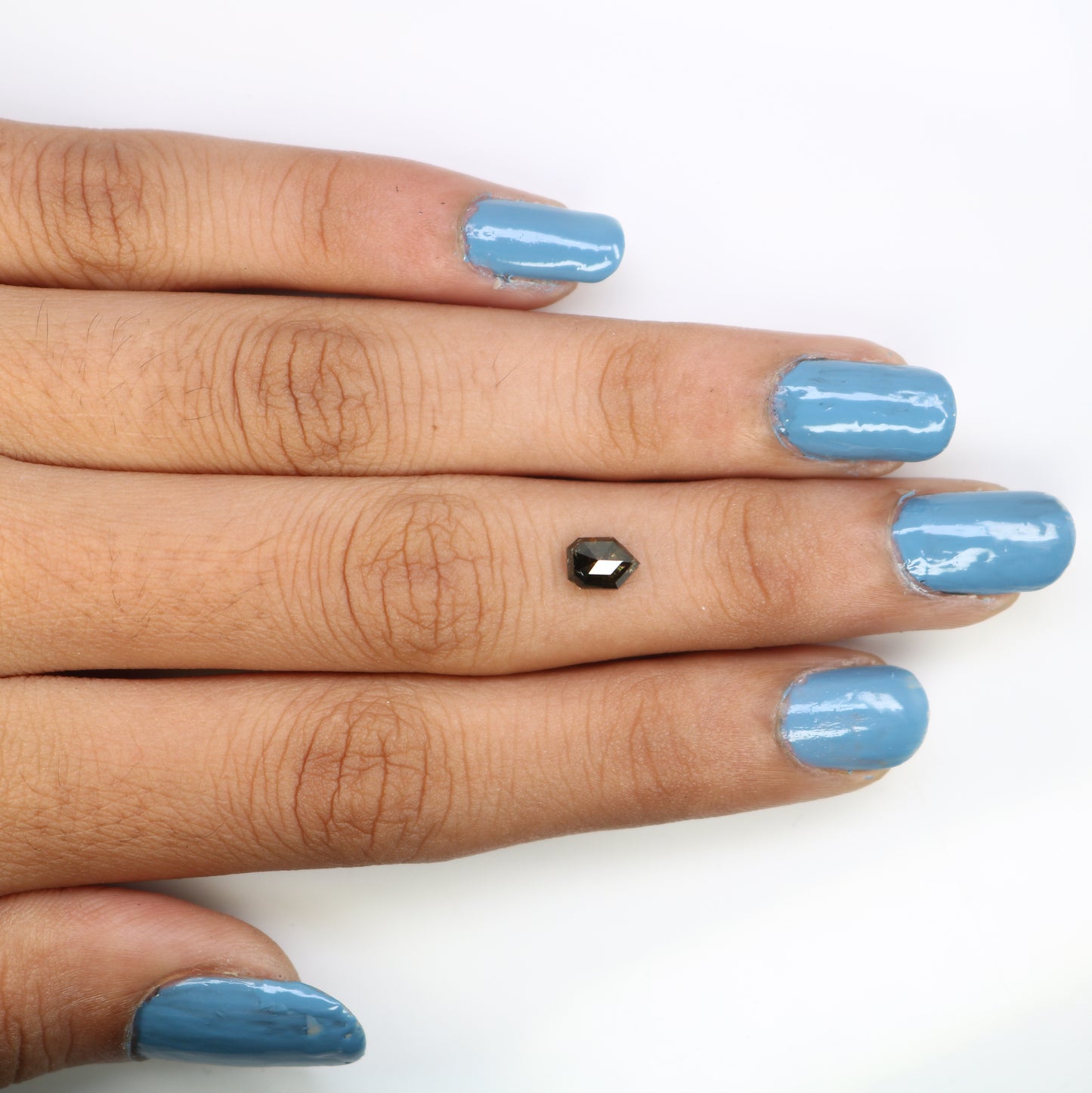 0.68 CT Geometric Shape 6.00 MM Fancy Dark Brown Diamond For Engagement Ring - JayKrishna Diamond