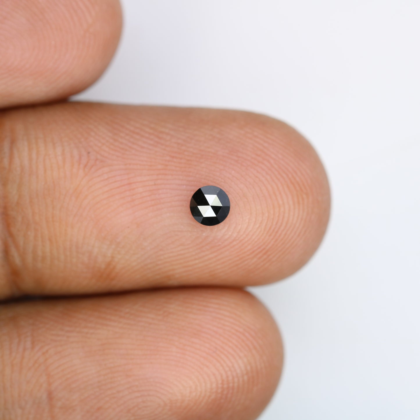 0.21 CT Round Rose Cut Natural Black Diamond – Perfect for Engagement Rings - JayKrishna Diamond