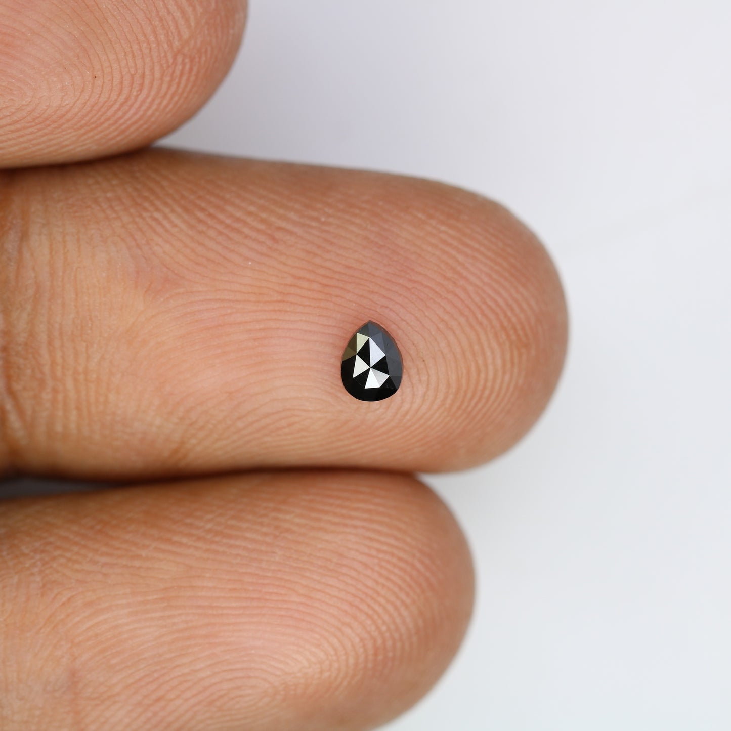 0.16 CT Pear Cut Natural Black Diamond - 4.10 MM Loose Gemstone for Custom Engagement Rings | Trendy Black Diamond Jewelry - JayKrishna Diamond