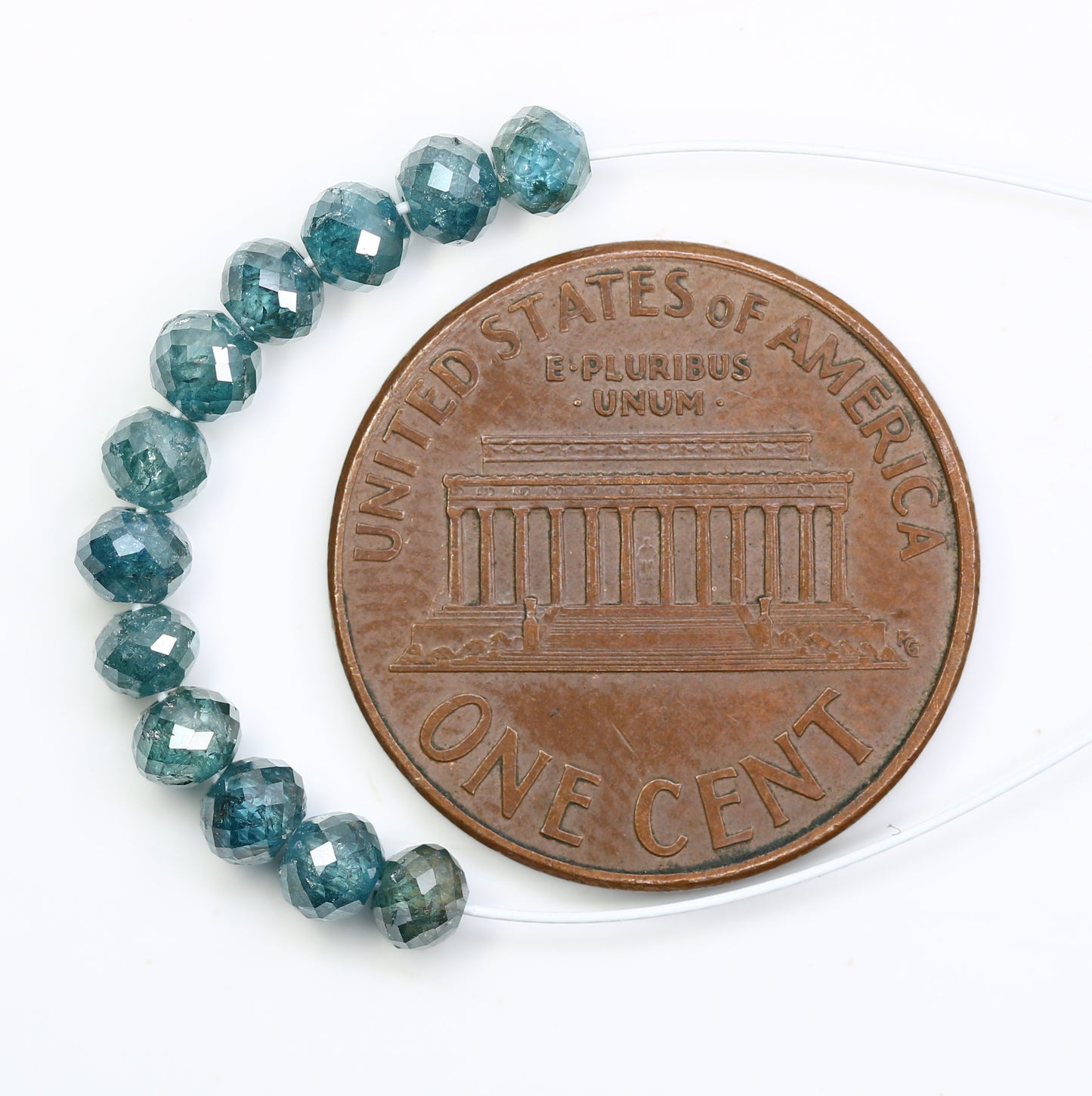 3.21 CT 3.2 To 3.4 MM Loose Round Beads Diamond Polished Blue Color Diamonds - JayKrishna Diamond