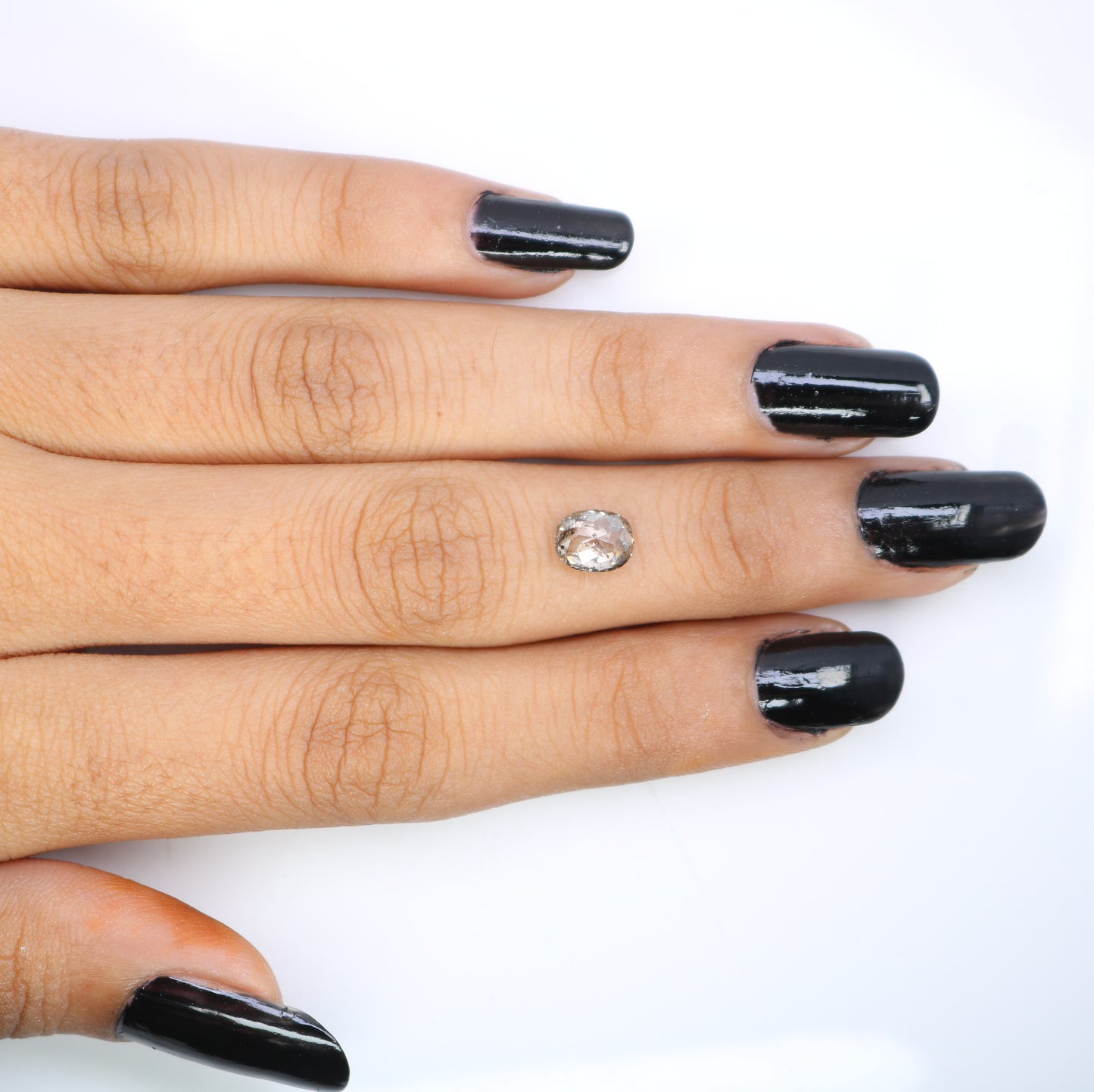 1.20 CT Loose Salt And Pepper Oval Shape Diamond For Wedding Ring - JayKrishna Diamond