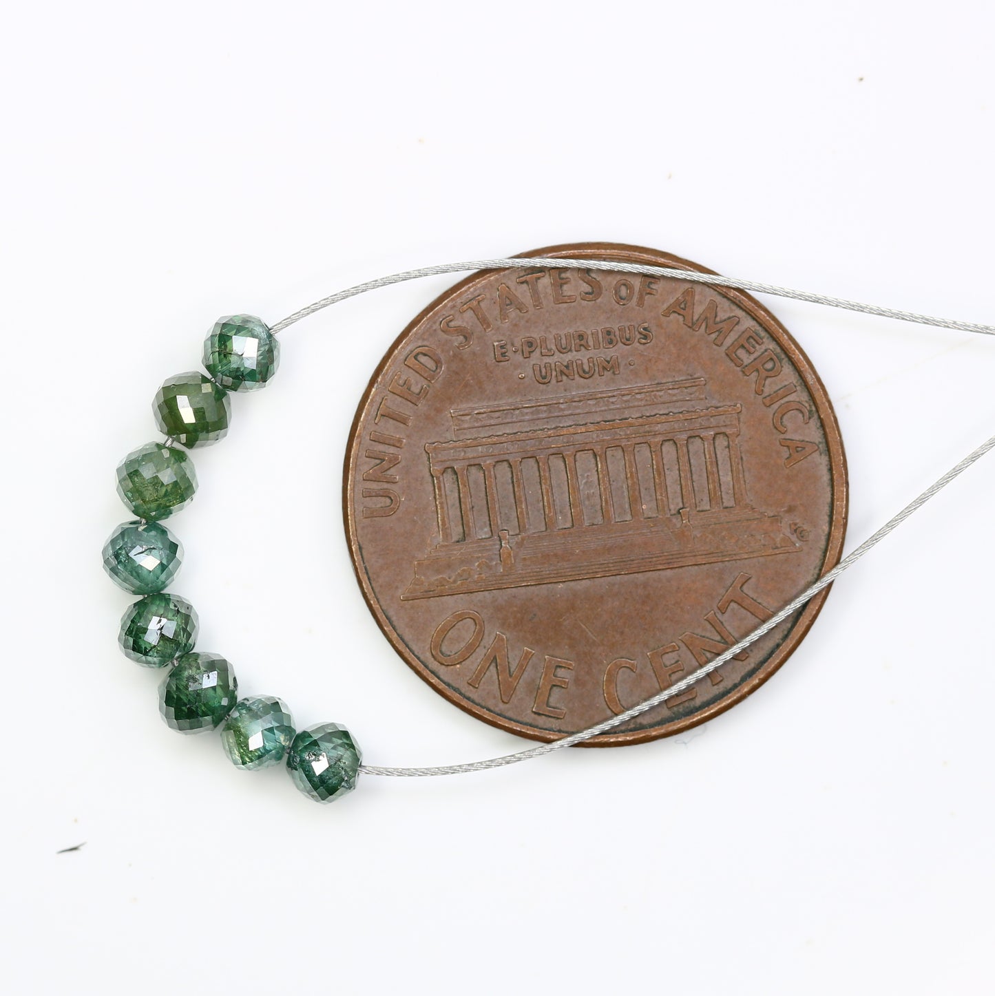 1.88 Carat Loose Fancy Green Natural Round Polished Beads For Diamond Jewellery - JayKrishna Diamond