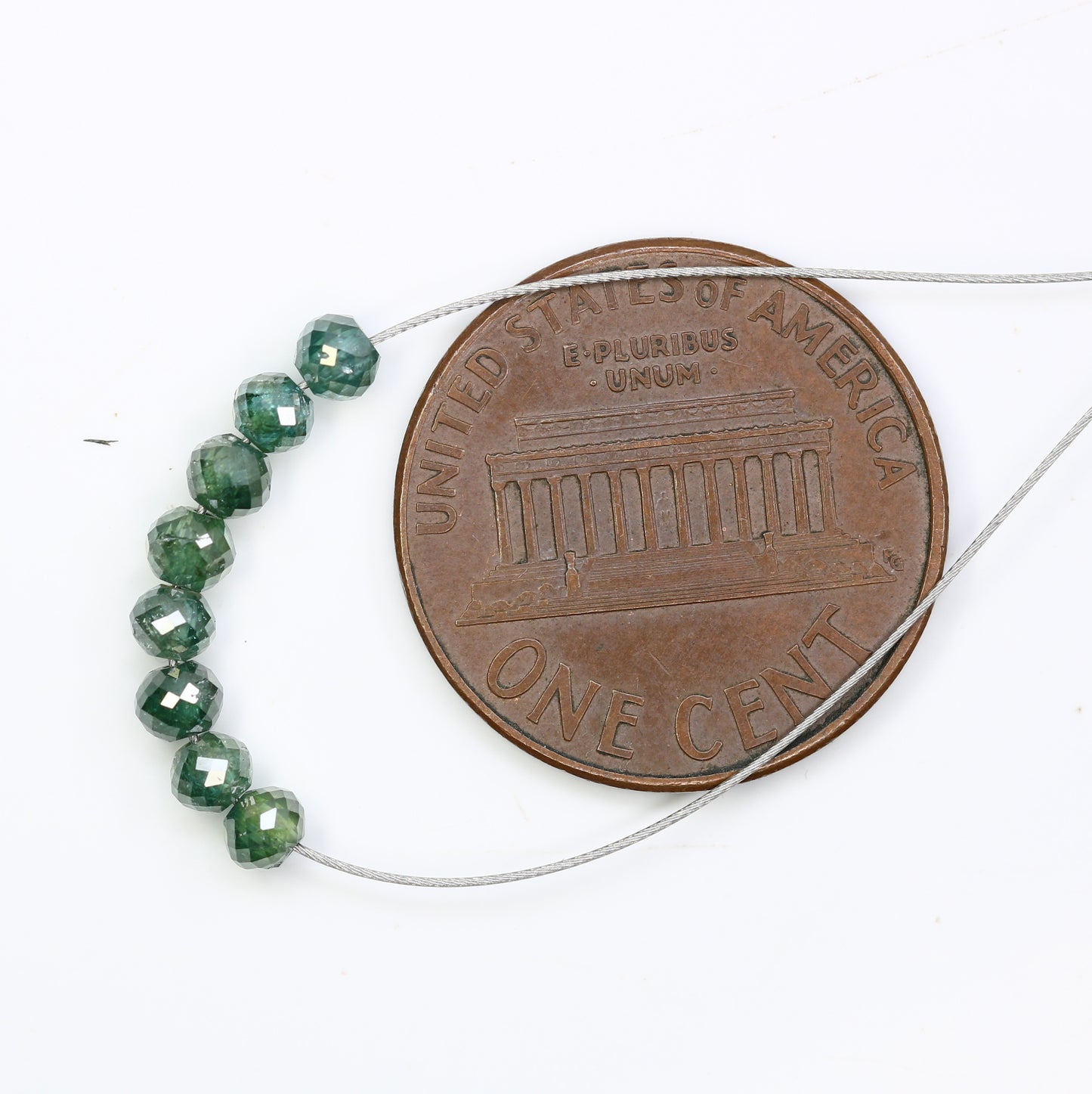 1.70 Carat Loose Beads Round polished Drilled Beads For Diamond Earring - JayKrishna Diamond