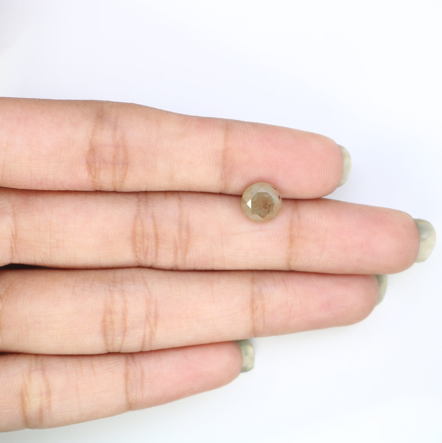 2.04 CT 7.40 MM Natural Grey Round Brilliant Cut Loose Diamond For Wedding Ring - JayKrishna Diamond