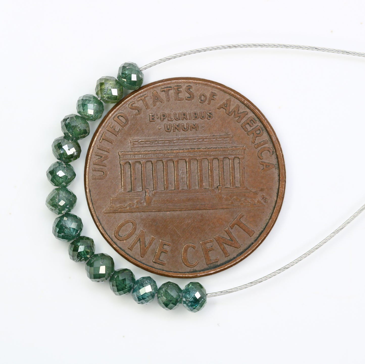 2.34 Carat Loose Fancy Green Loose Round Beads Diamond For Diamond Necklace - JayKrishna Diamond