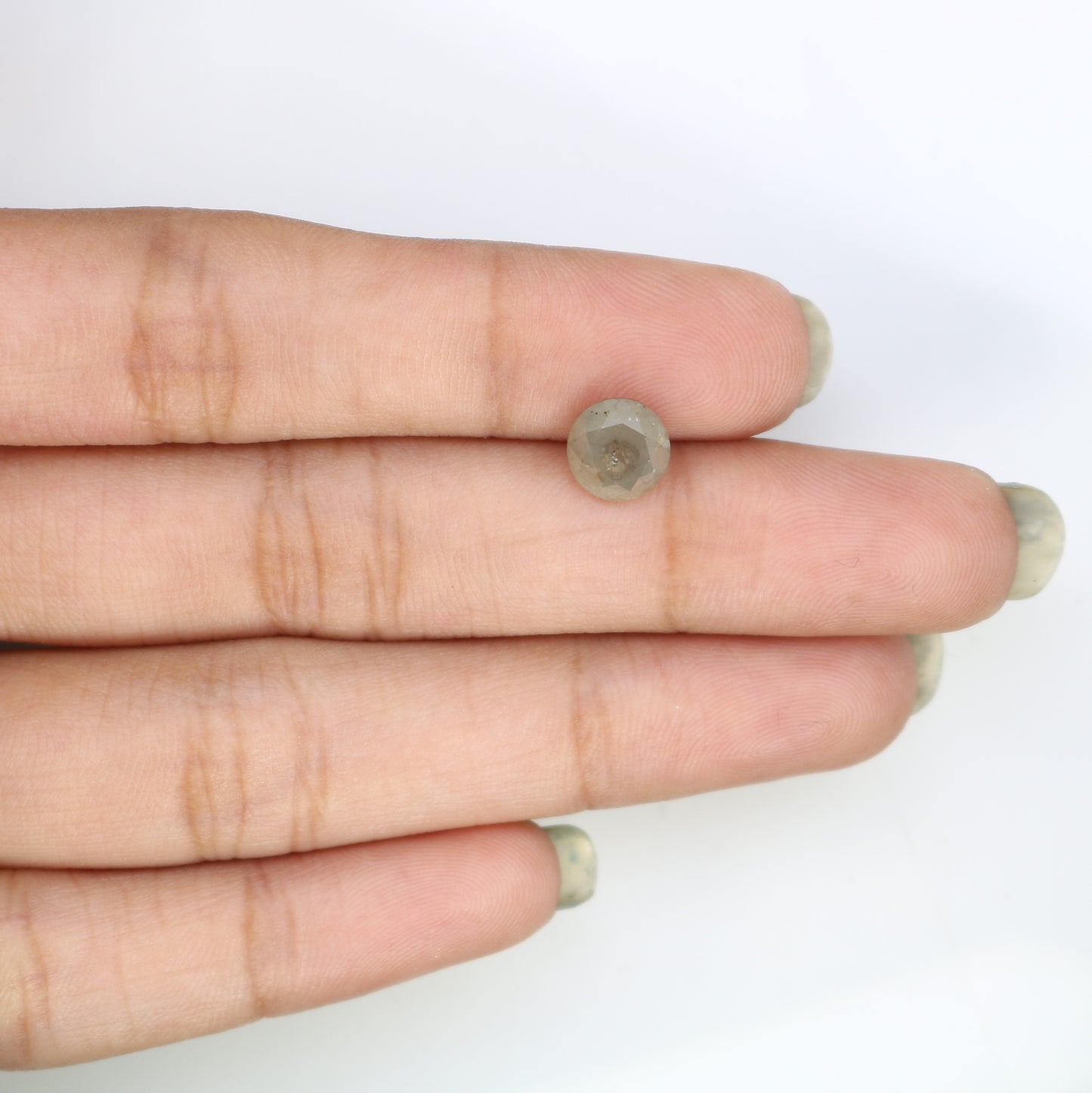 1.95 CT 7.20 MM Natural Grey Round Brilliant Cut Loose Diamond For Designer Ring - JayKrishna Diamond