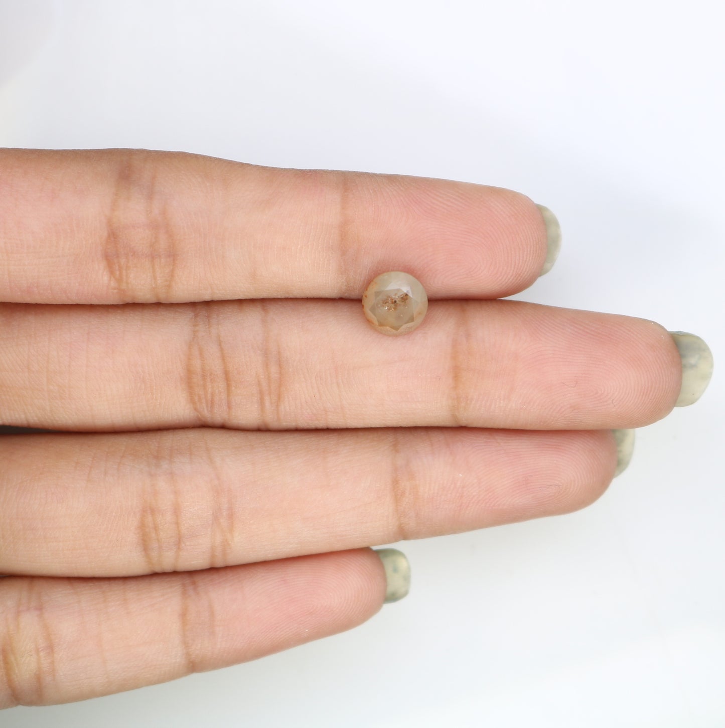 1.70 CT 7.00 MM Fancy Peach Color Round Brilliant Cut Diamond For Proposal Ring - JayKrishna Diamond