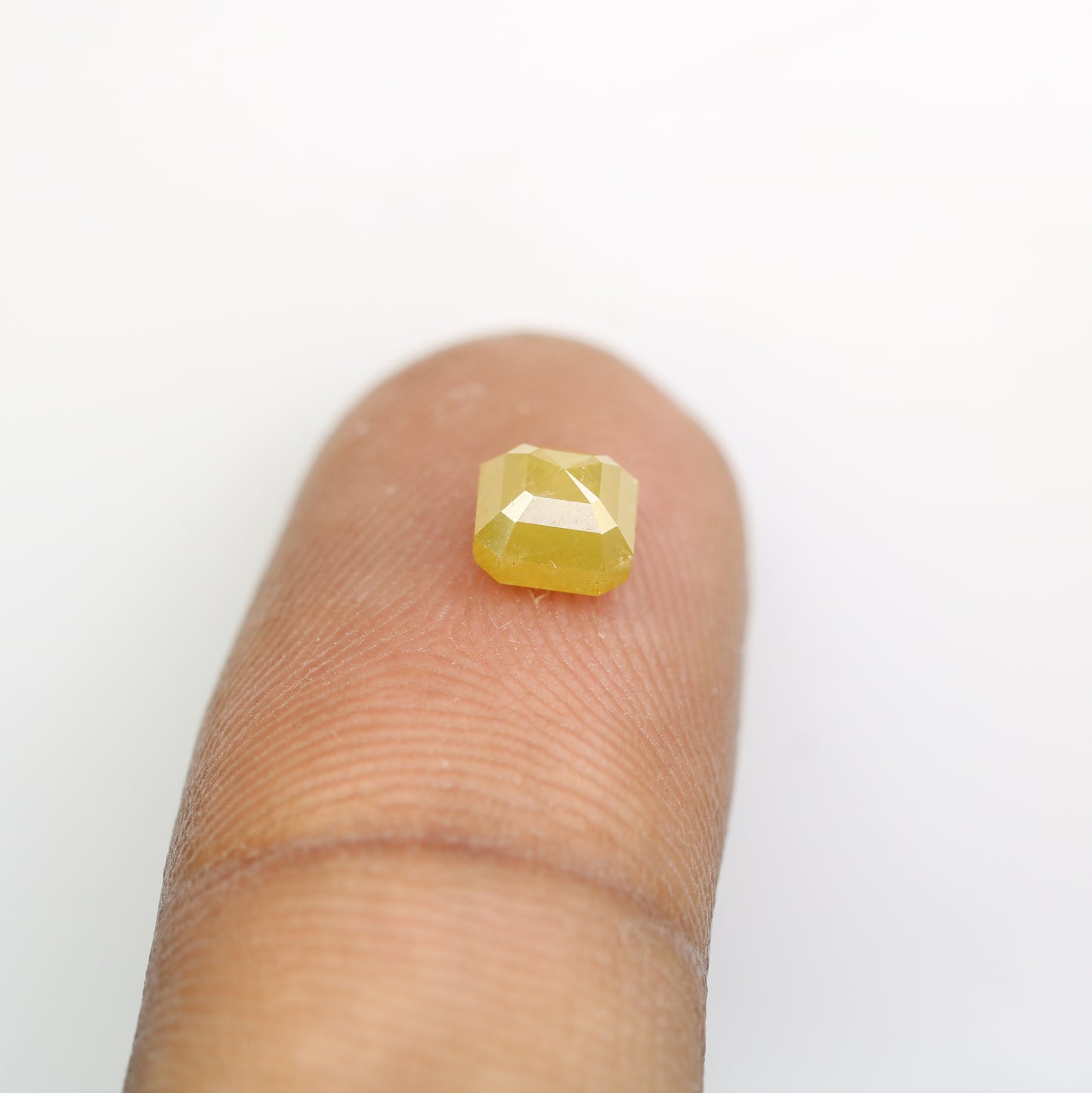 1.18 CT Yellow Asscher Shape Diamond For Engagement Ring - JayKrishna Diamond