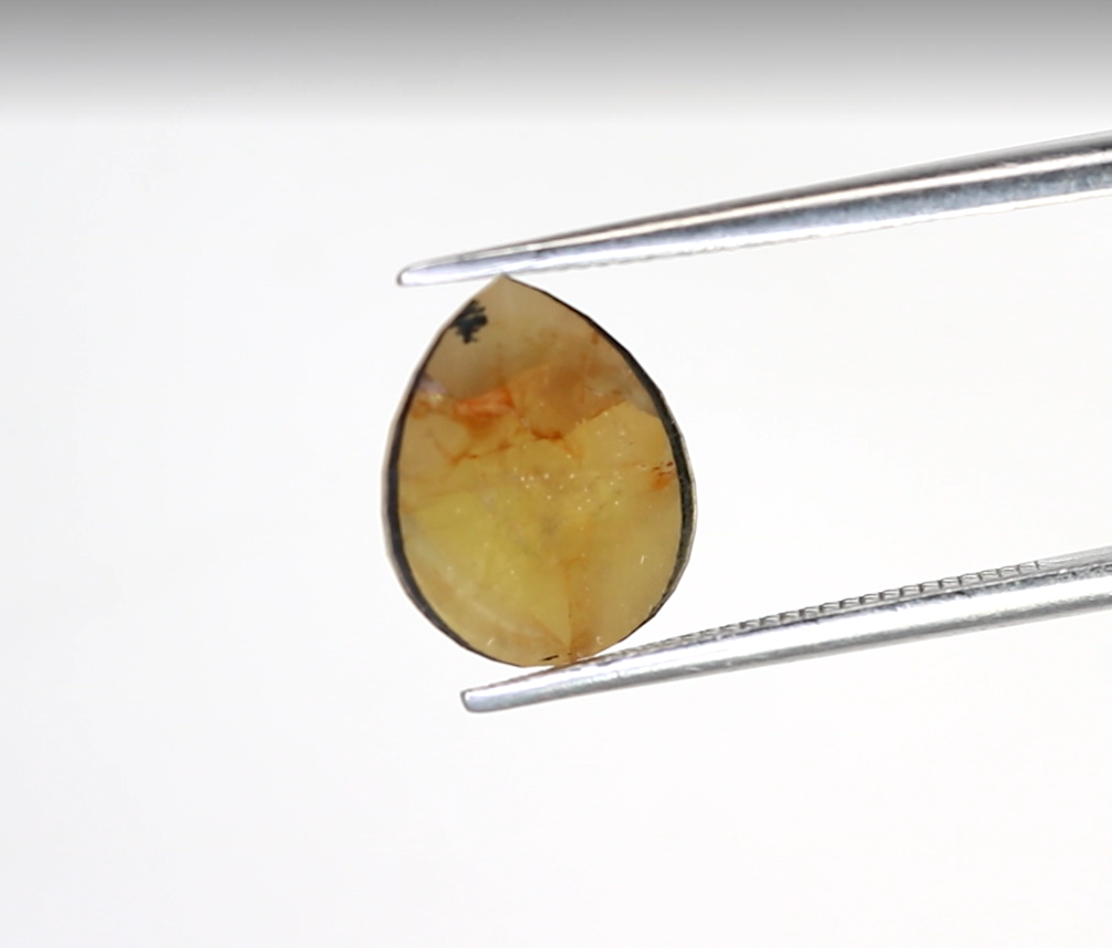 1.60 CT Pear Cut Peach Diamond For Engagement Ring - JayKrishna Diamond