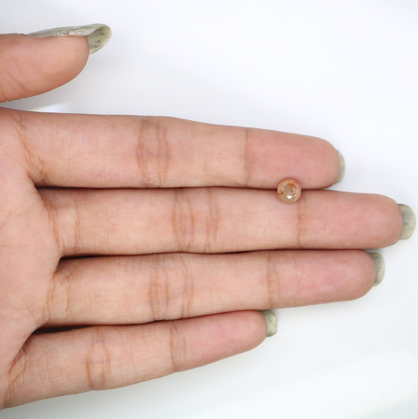 0.83 CT Natural Round Brilliant Cut Peach Loose 5.40 MM Diamond For Proposal Ring - JayKrishna Diamond