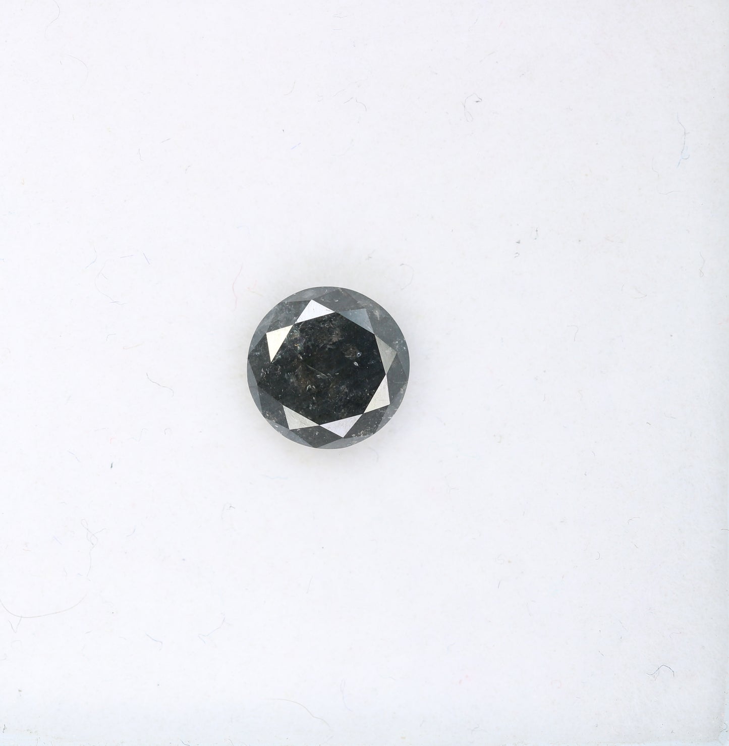 1.20 CT Round Brilliant Cut Salt and Pepper Diamond For Engagement Ring - JayKrishna Diamond