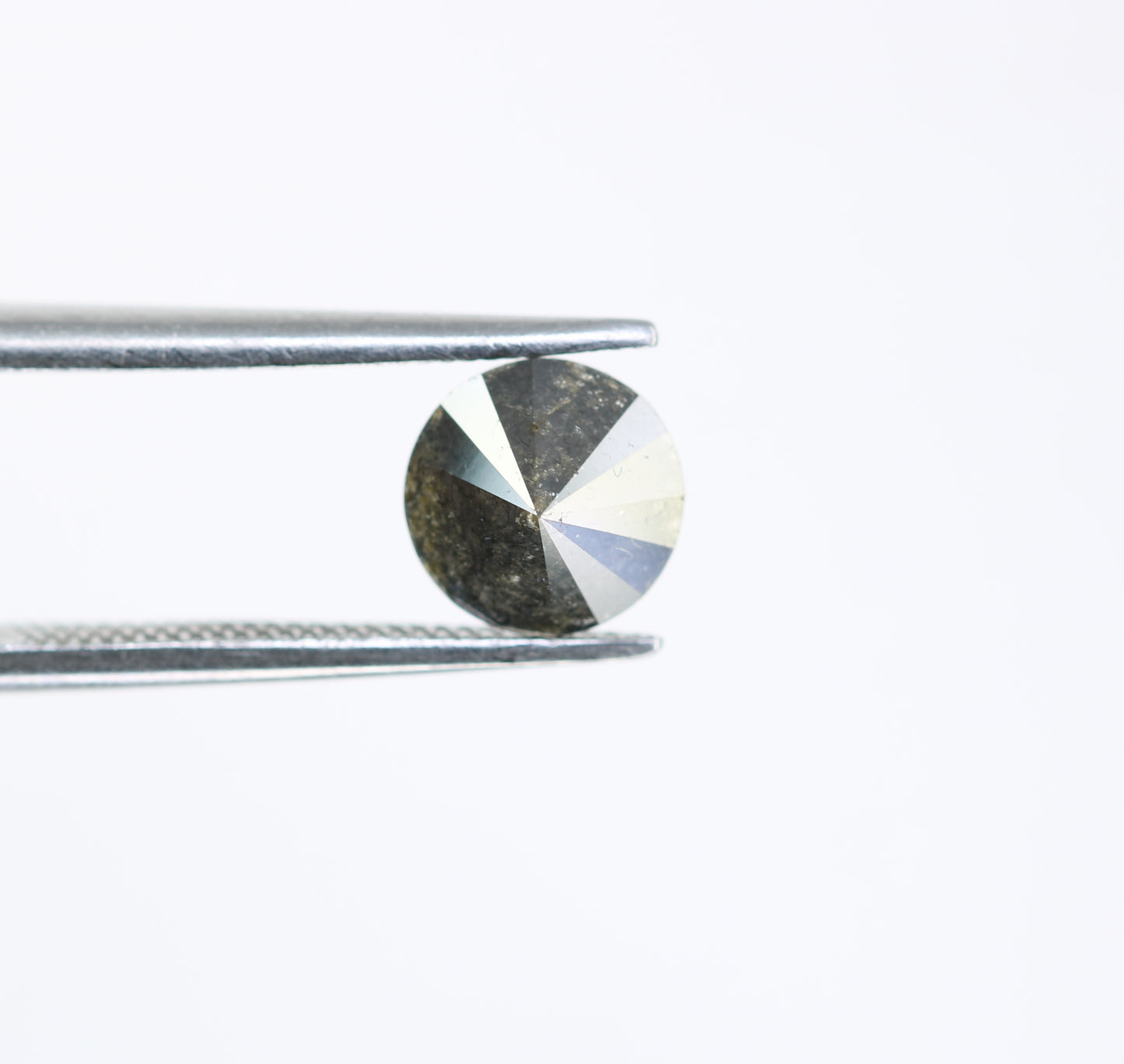 1.21 CT Salt and Pepper Round Brilliant Cut Diamond For Engagement Ring - JayKrishna Diamond