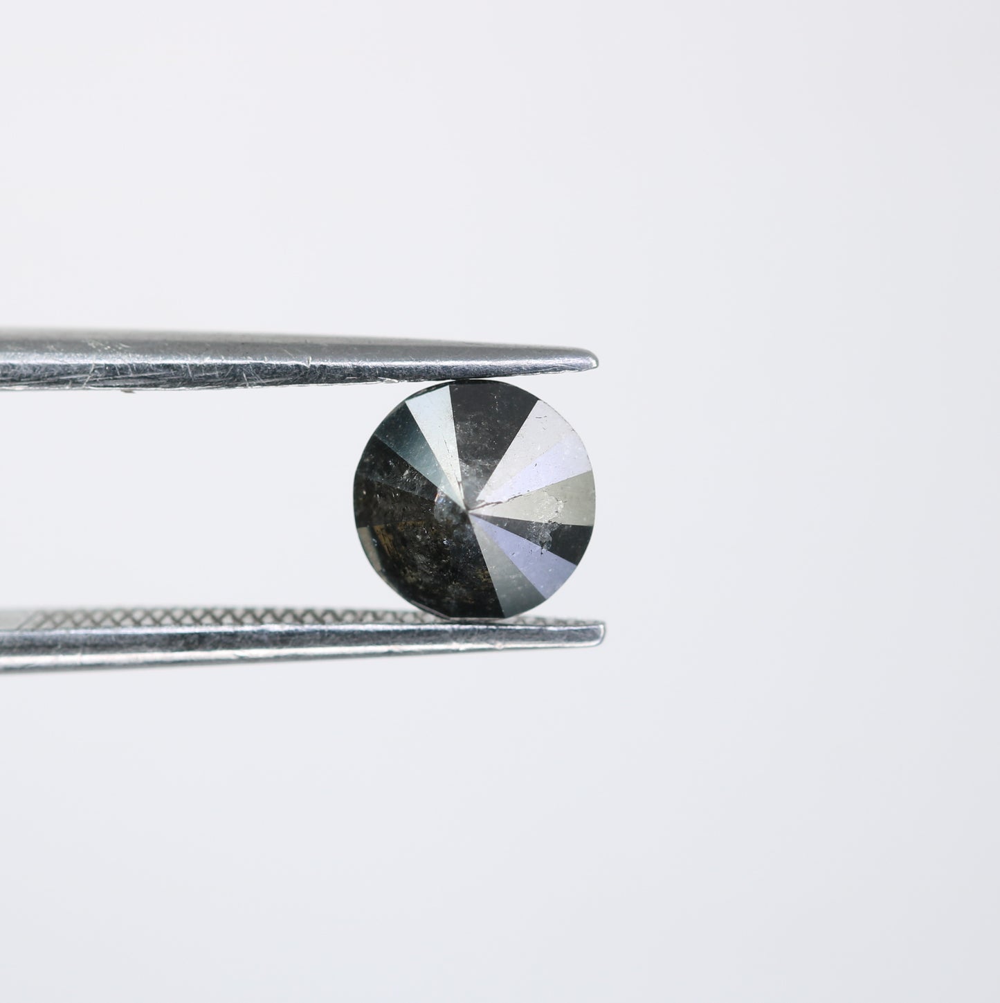 0.97 CT Salt and Pepper Round Brilliant Cut Diamond For Engagement Ring - JayKrishna Diamond