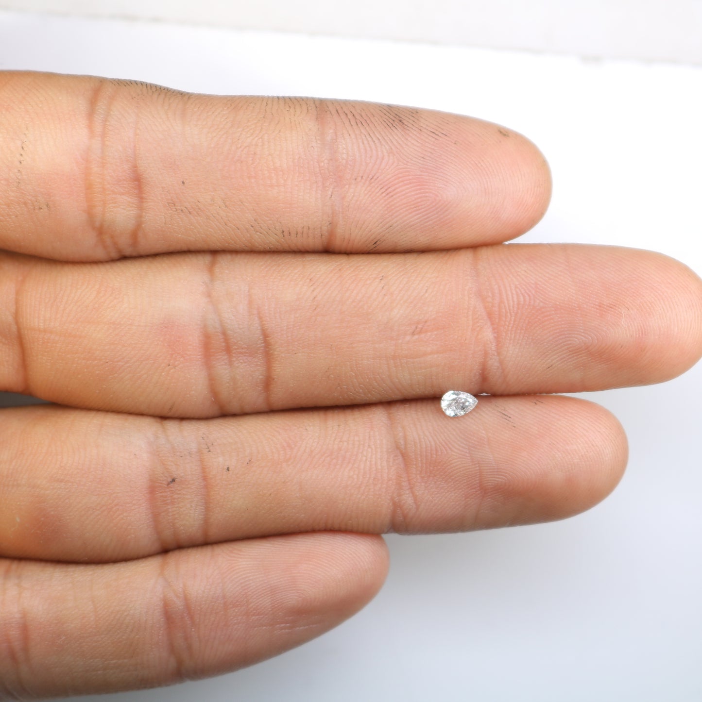 0.16 CT Salt and Pepper Pear Shape Natural Diamond - Ideal for Engagement Rings and Custom Jewelry - JayKrishna Diamond