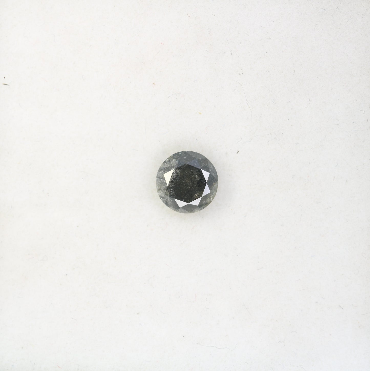 0.92 CT Round Brilliant Cut Salt and Pepper Diamond For Engagement Ring - JayKrishna Diamond