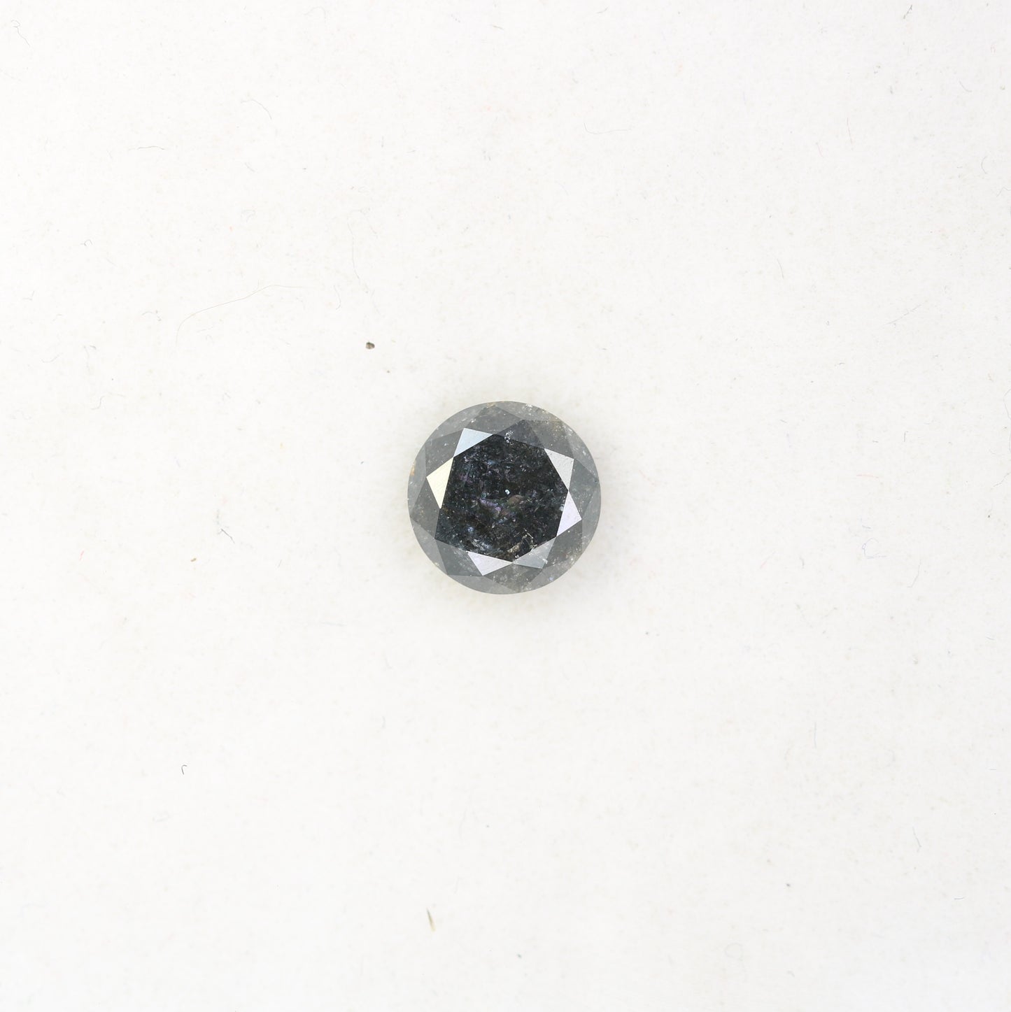 0.79 CT Round Brilliant Cut Salt and Pepper Diamond For Engagement Ring - JayKrishna Diamond