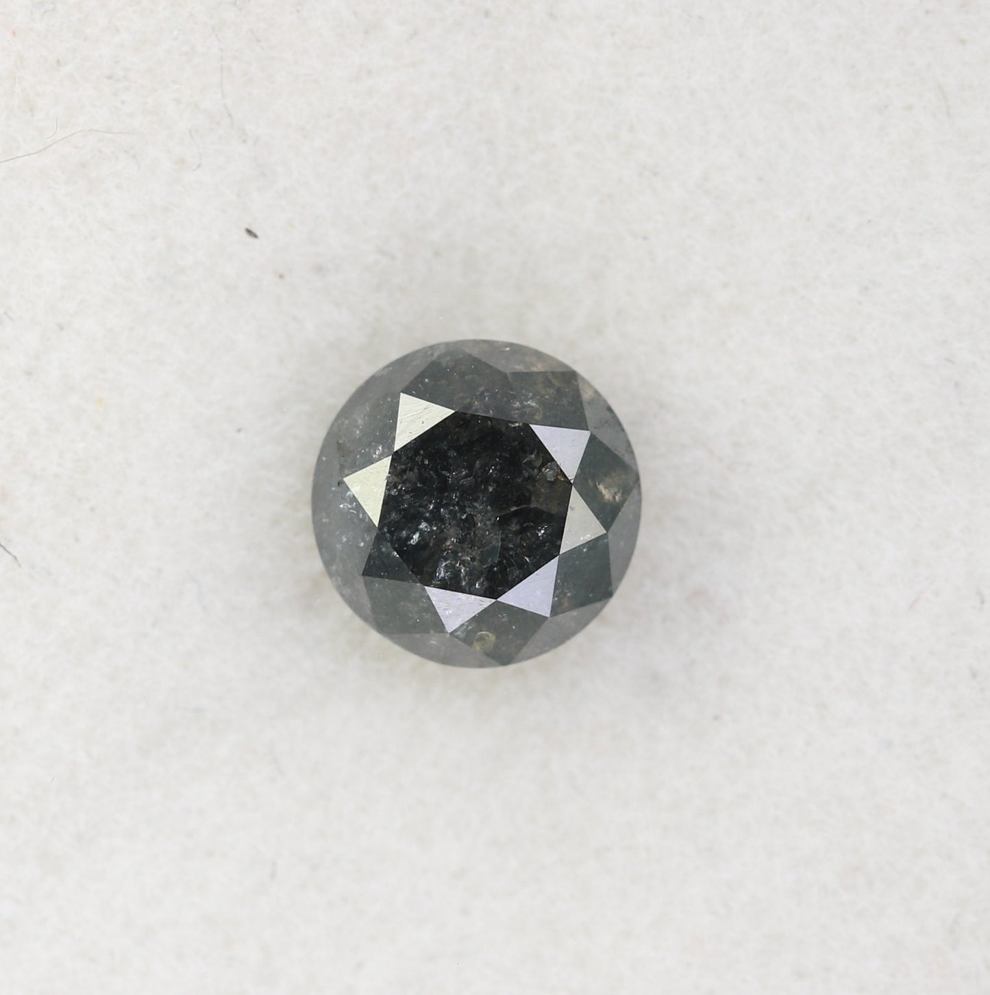 0.98 CT Round Brilliant Cut Salt and Pepper Diamond For Engagement Ring - JayKrishna Diamond