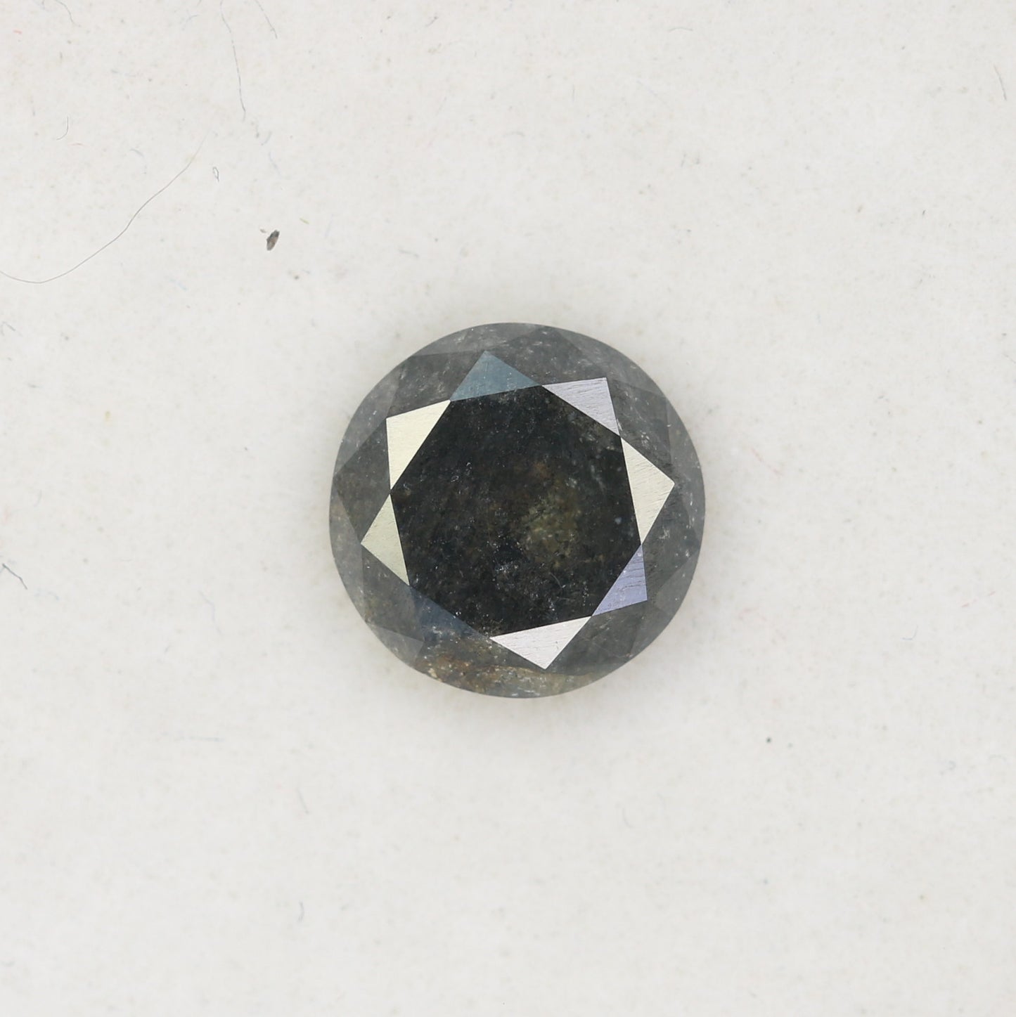 0.83 CT Salt and Pepper Round Brilliant Cut Diamond For Engagement Ring - JayKrishna Diamond