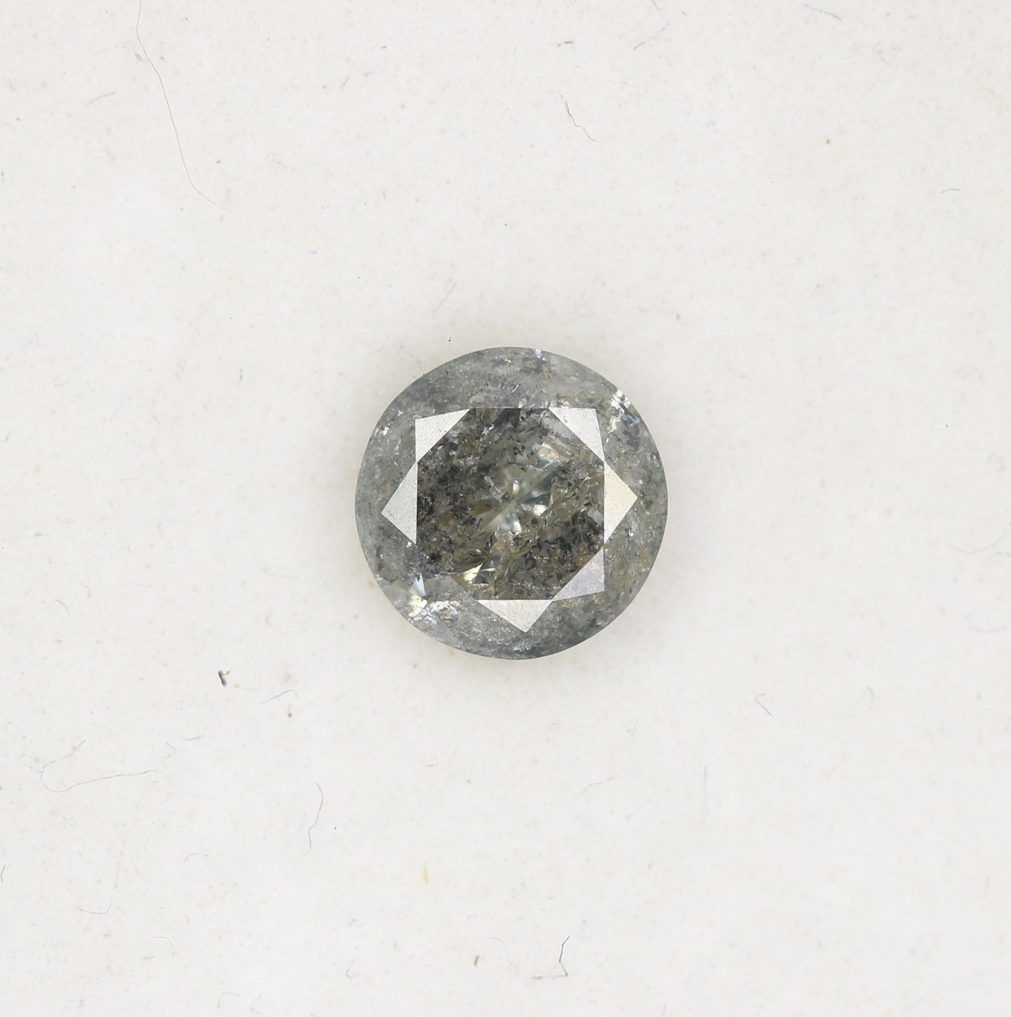 0.76 CT Salt and Pepper Round Brilliant Cut Diamond For Engagement Ring - JayKrishna Diamond