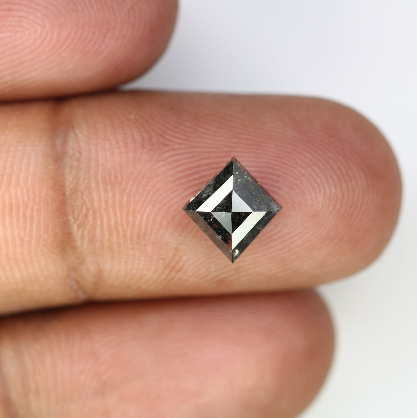 1.64 CT Natural Salt And Pepper Kite Shape Diamond For Engagement Ring - JayKrishna Diamond