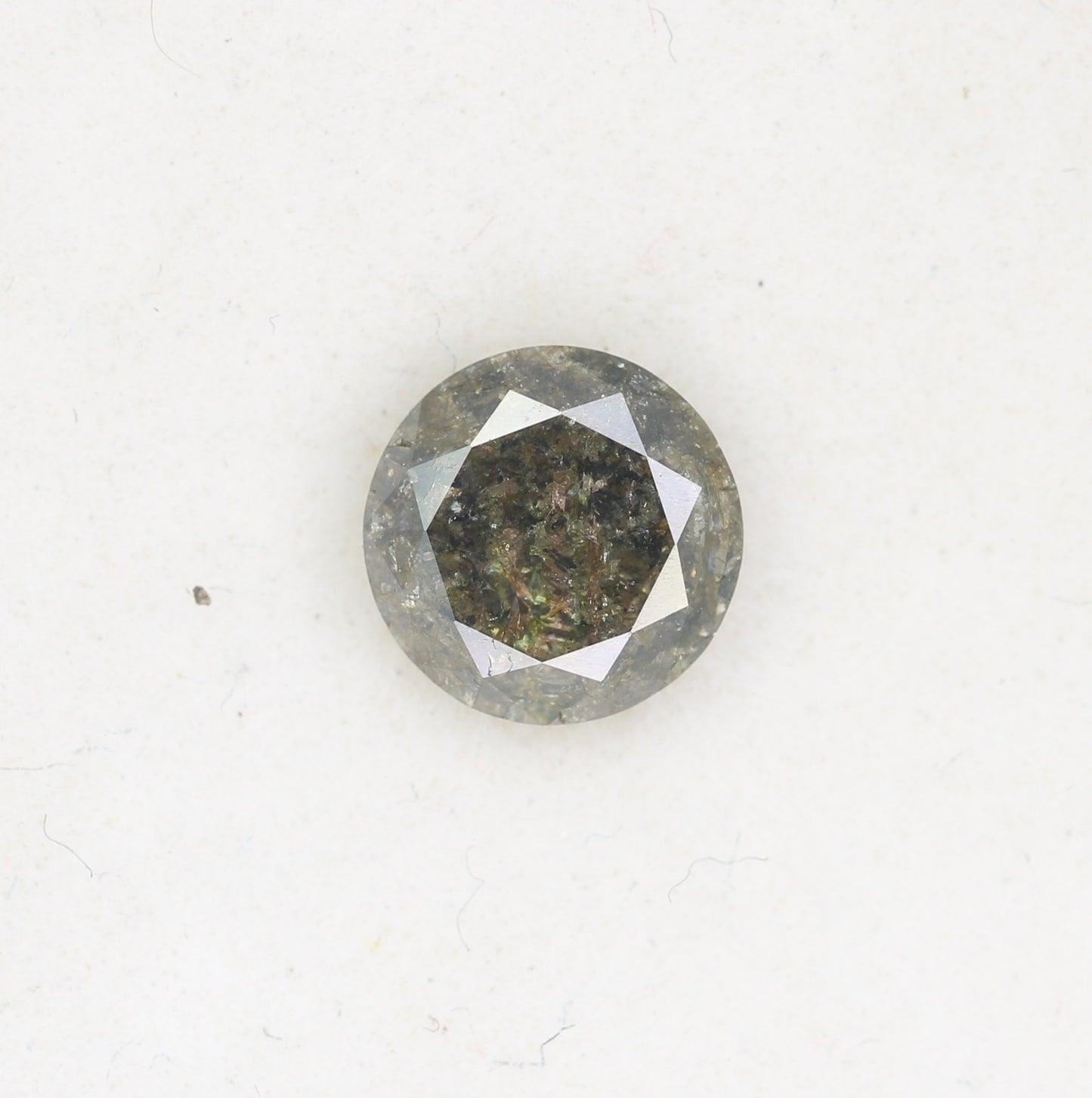 0.77 CT Round Brilliant Cut Salt and Pepper Diamond For Engagement Ring - JayKrishna Diamond