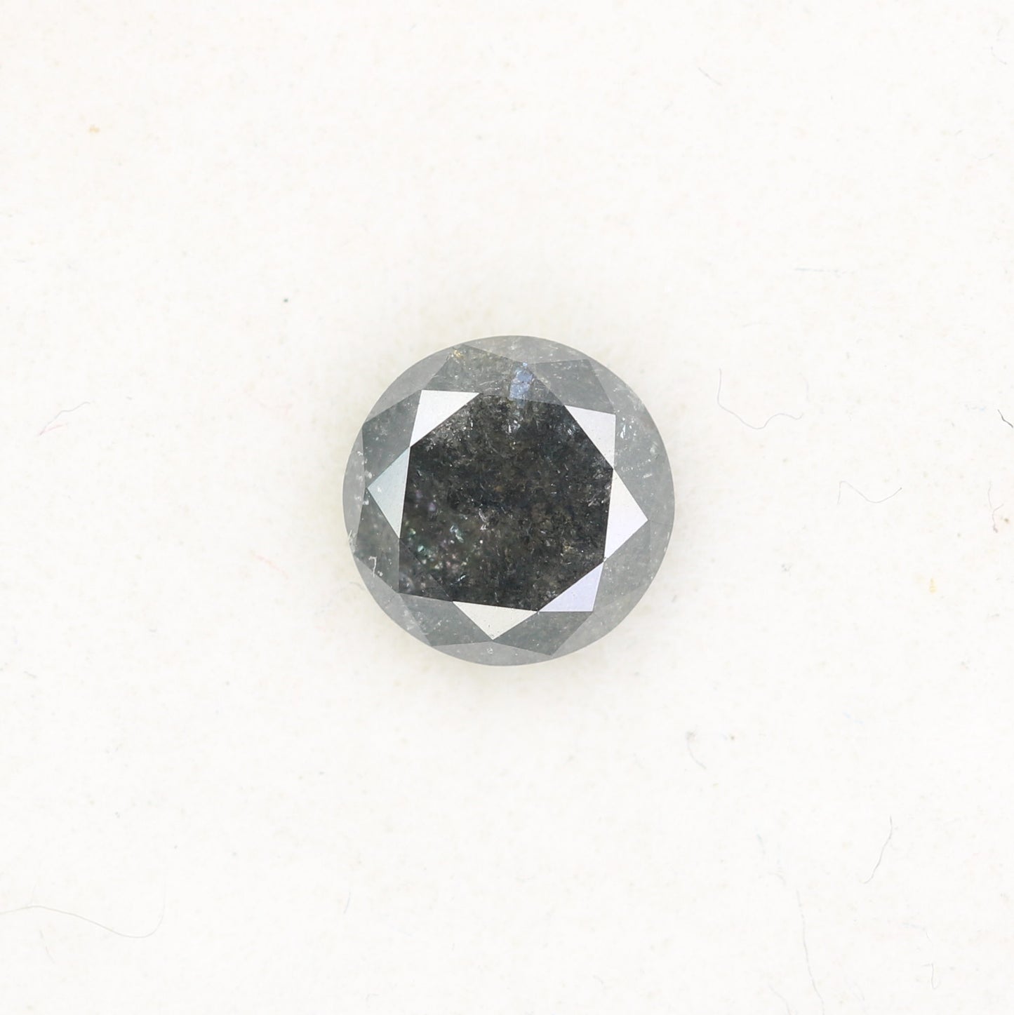 0.70 CT Salt and Pepper Round Brilliant Cut Diamond For Engagement Ring - JayKrishna Diamond