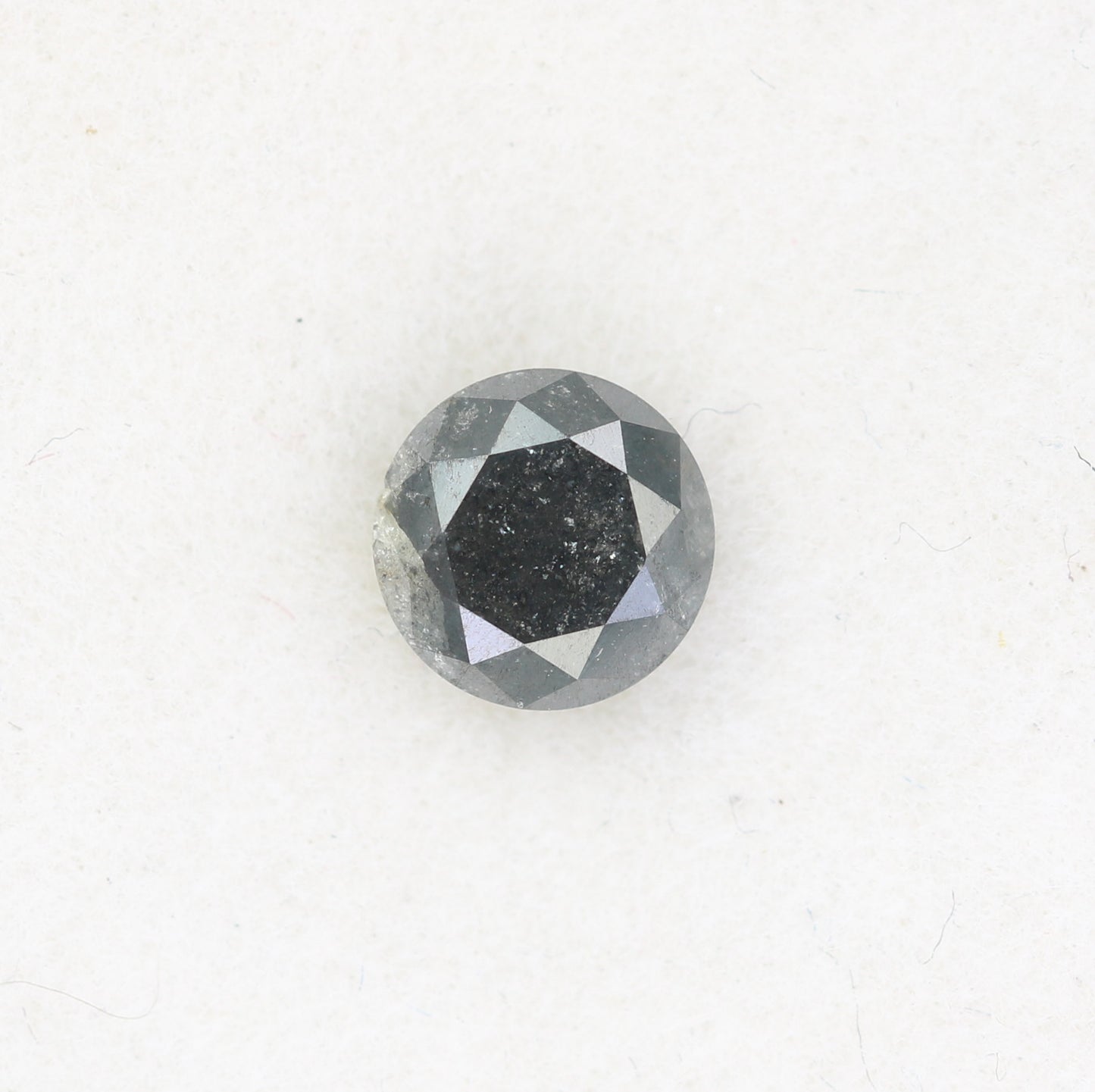 0.70 CT Round Brilliant Cut Salt and Pepper Diamond For Engagement Ring - JayKrishna Diamond