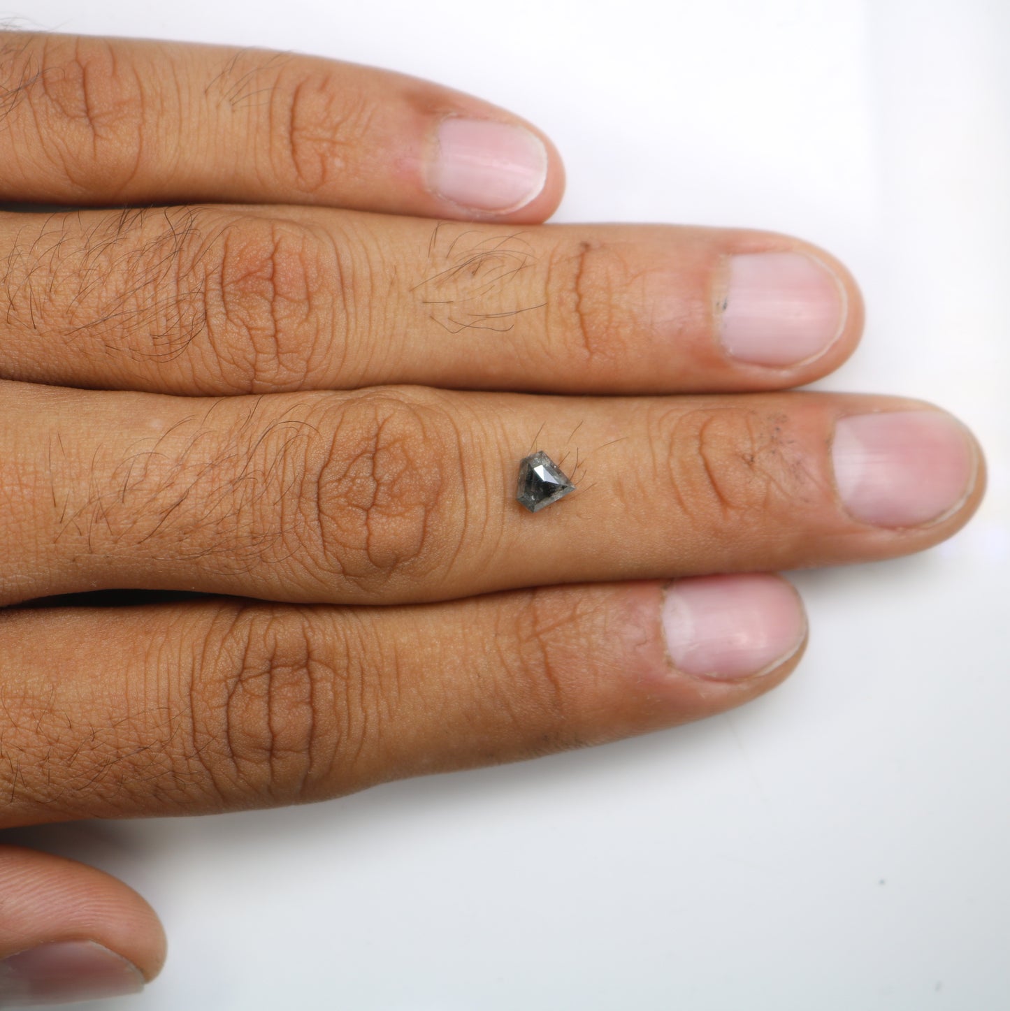 0.78 CT Diamond Cut Salt And Pepper Diamond For Engagement Ring - JayKrishna Diamond