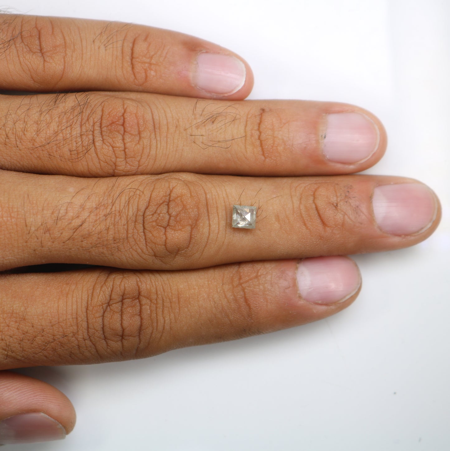 0.88 CT Grey Square Shape Diamond For Engagement Ring - JayKrishna Diamond