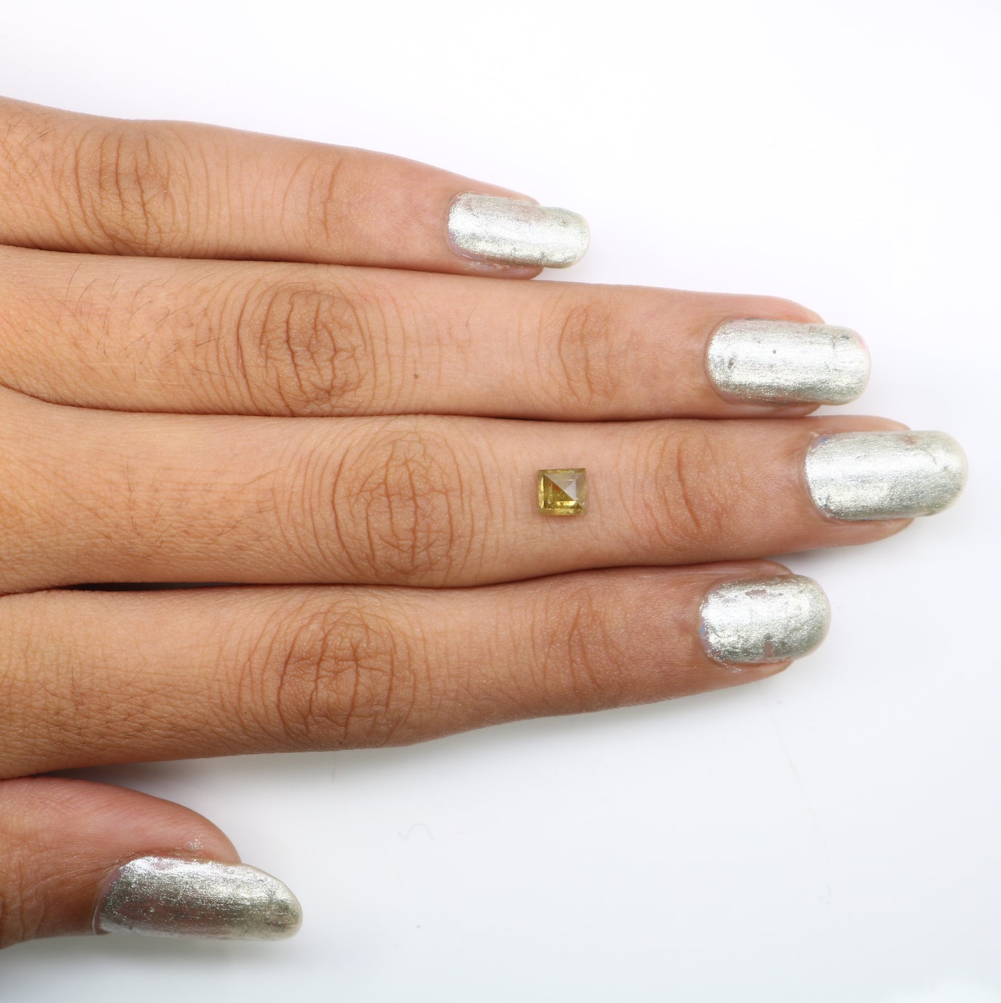 0.68 CT Unique Square Shape 4.70 MM Fancy Orange Diamond For Designer Jewelry - JayKrishna Diamond