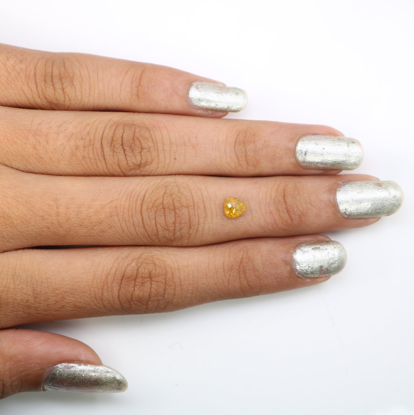 0.49 CT 5.20 MM Fancy Yellow Pear Shape Diamond For Engagement Ring - JayKrishna Diamond