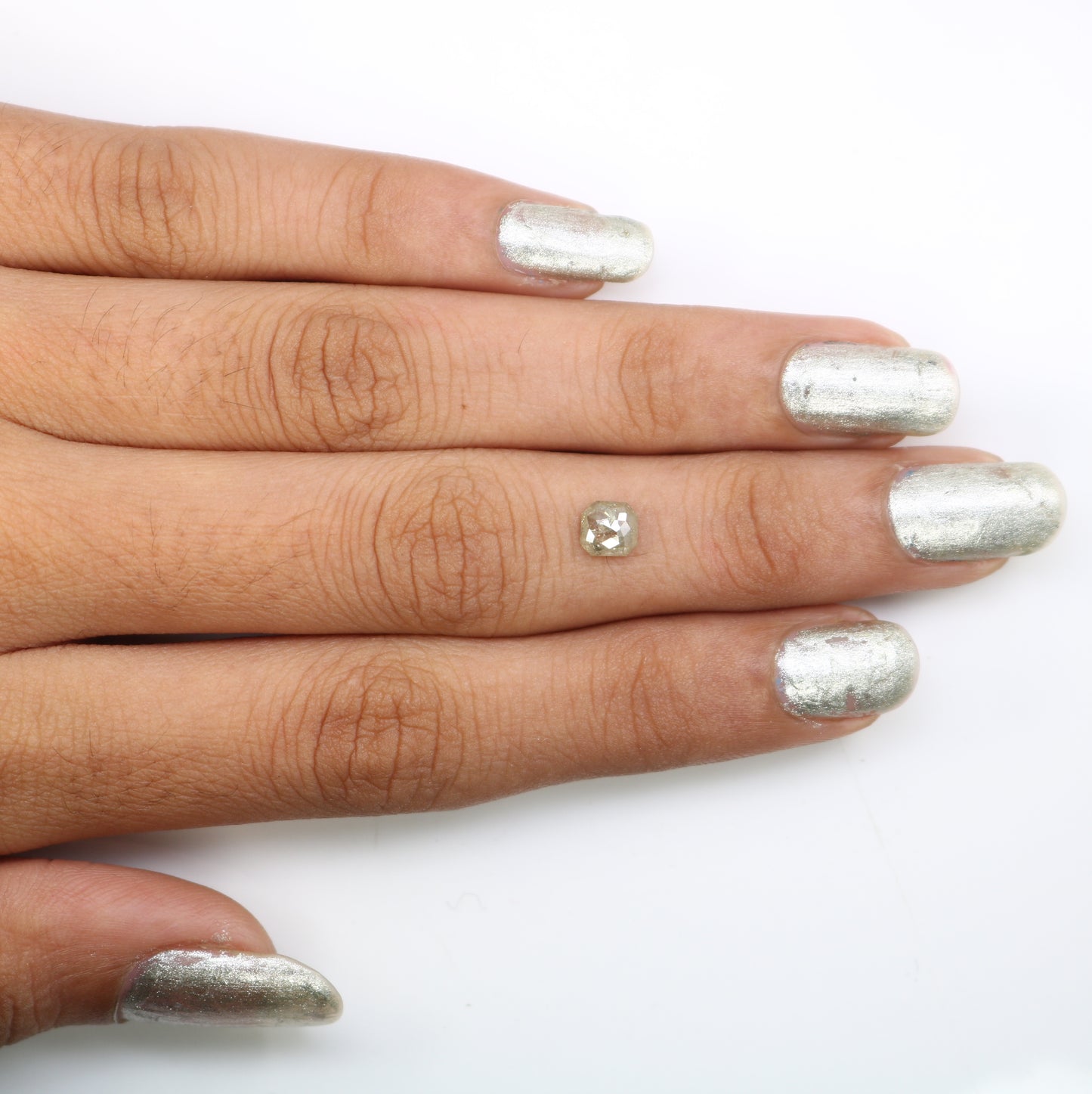 0.54 CT Polished Asscher Shape 5.00 MM Loose Grey Diamond For Proposal Ring - JayKrishna Diamond