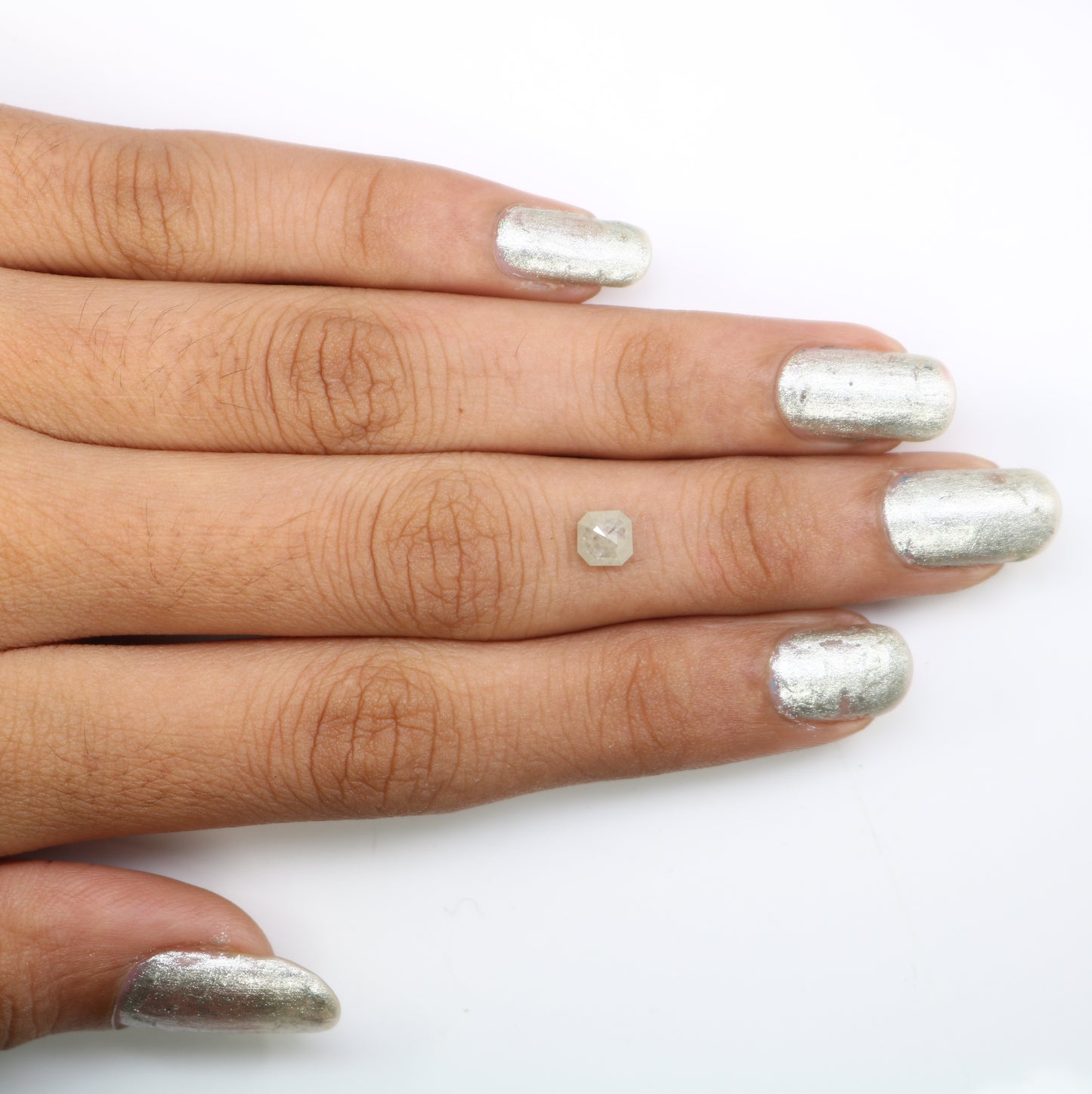 0.58 CT Polished Asscher-Shaped Loose Grey Diamond – Elegant Gem for Unique Proposal Rings - JayKrishna Diamond