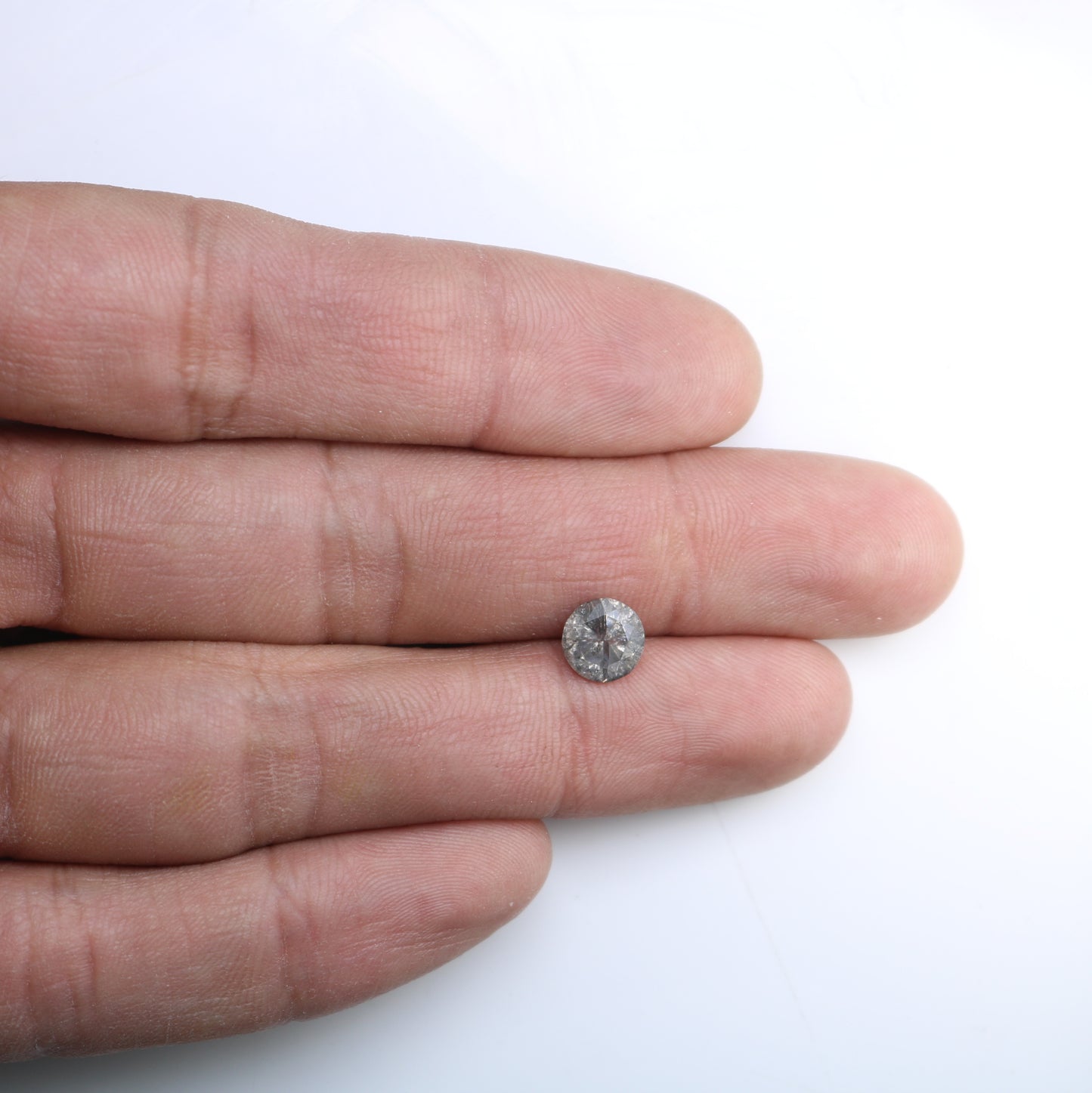 Salt And Pepper Diamond Ring 1.65 Carat Round Brilliant Cut Diamond - JayKrishna Diamond