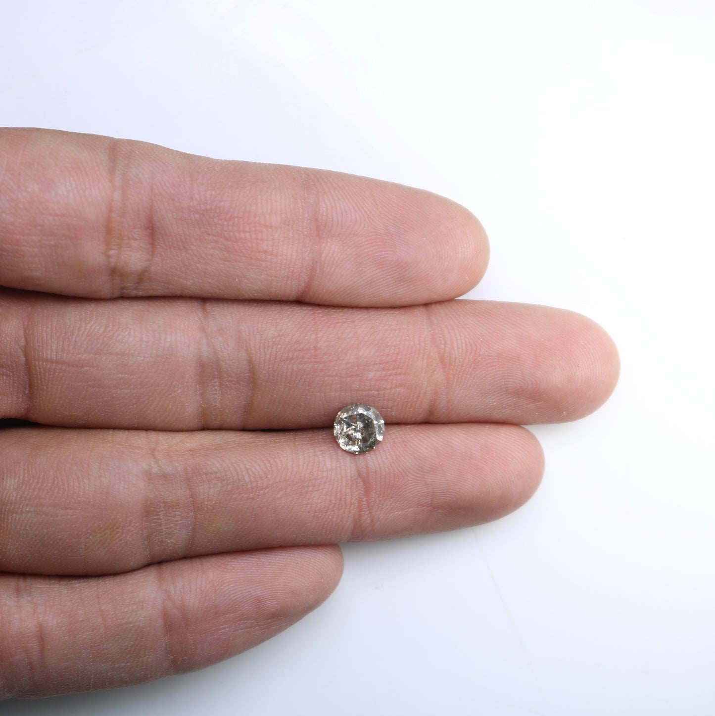 1.20 Carat Natural Loose Salt And Pepper Round Brilliant Cut Diamond - JayKrishna Diamond